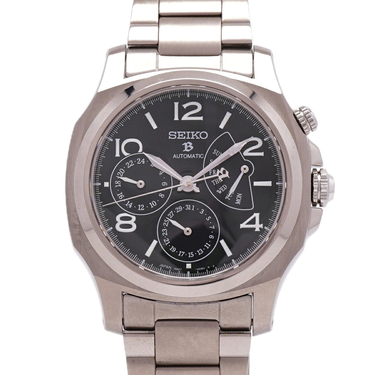 Seiko Brightz Retrograde SAGN007/4S27-00B0 Black Dial 38mm Watch