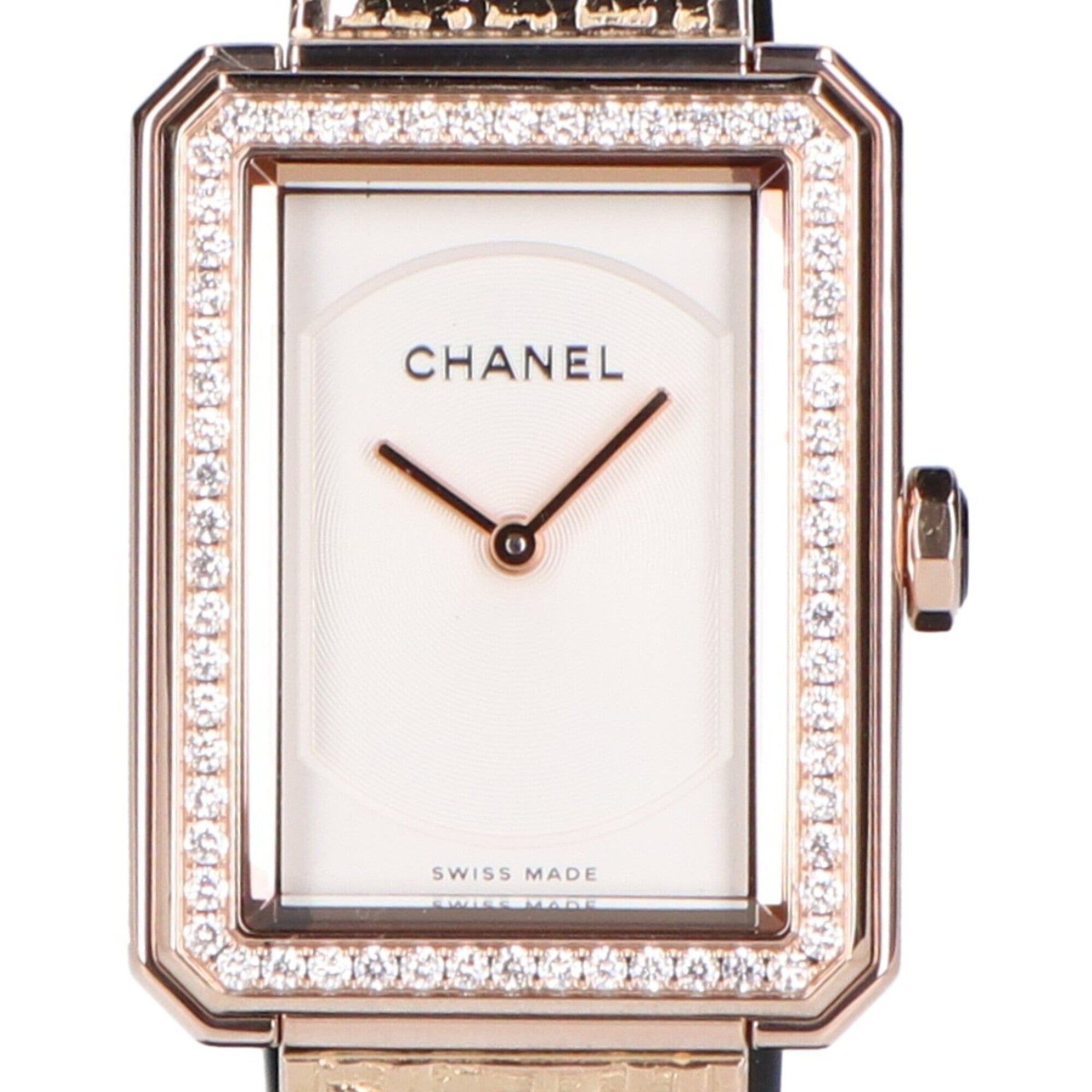 CHANEL H4881 750 Beige Gold Boyfriend Tweed Quartz Watch - Women's (Refurbished)