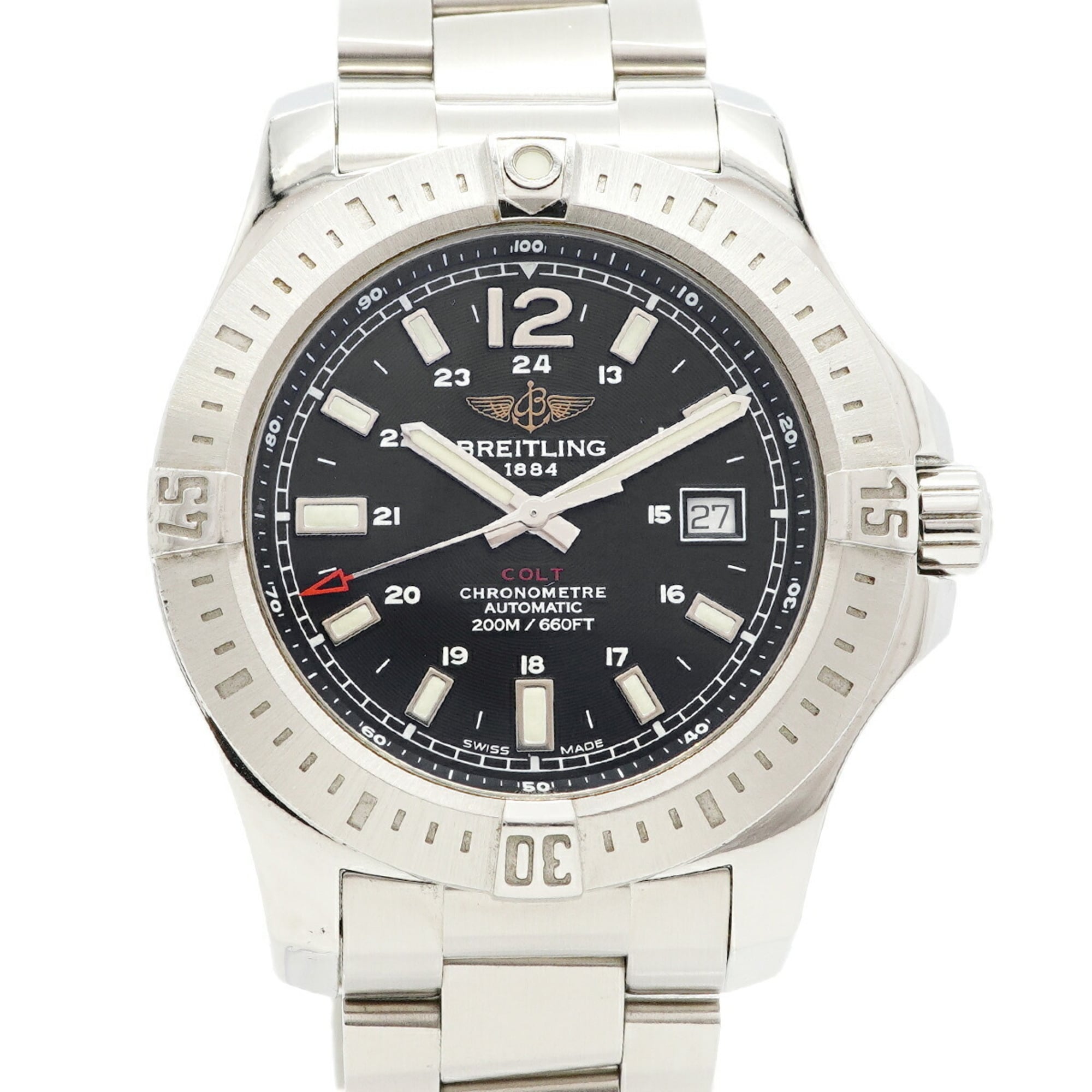 Breitling Colt Automatic A1738811 A17388 Black Dial Men's Watch