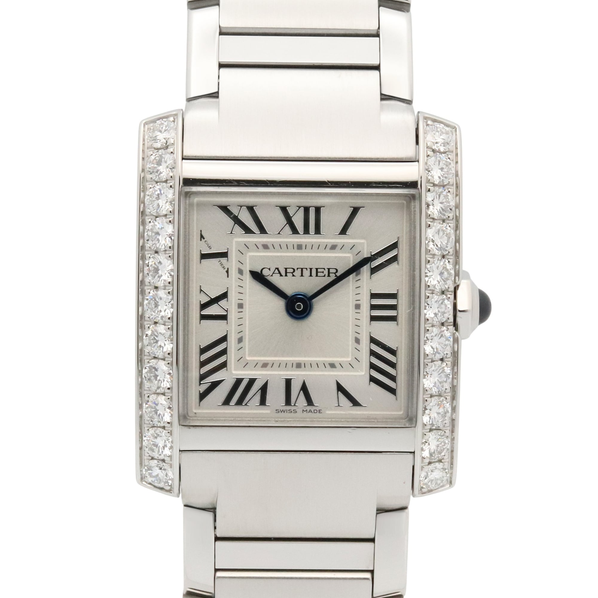 Cartier Tank francaise W4TA0020 Silver Dial Stainless steel 21mm Watch