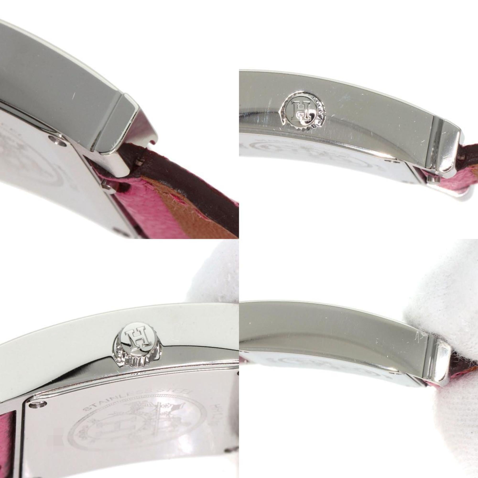 Hermes HH1.210 H Horloge Roestvrij staal Leer Dames HERMES