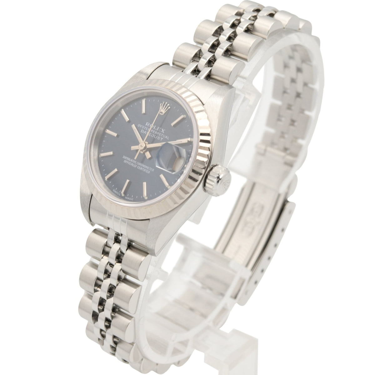 Rolex Datejust F-Serie 18 K 79174 Blaues Zifferblatt 26 mm Uhr