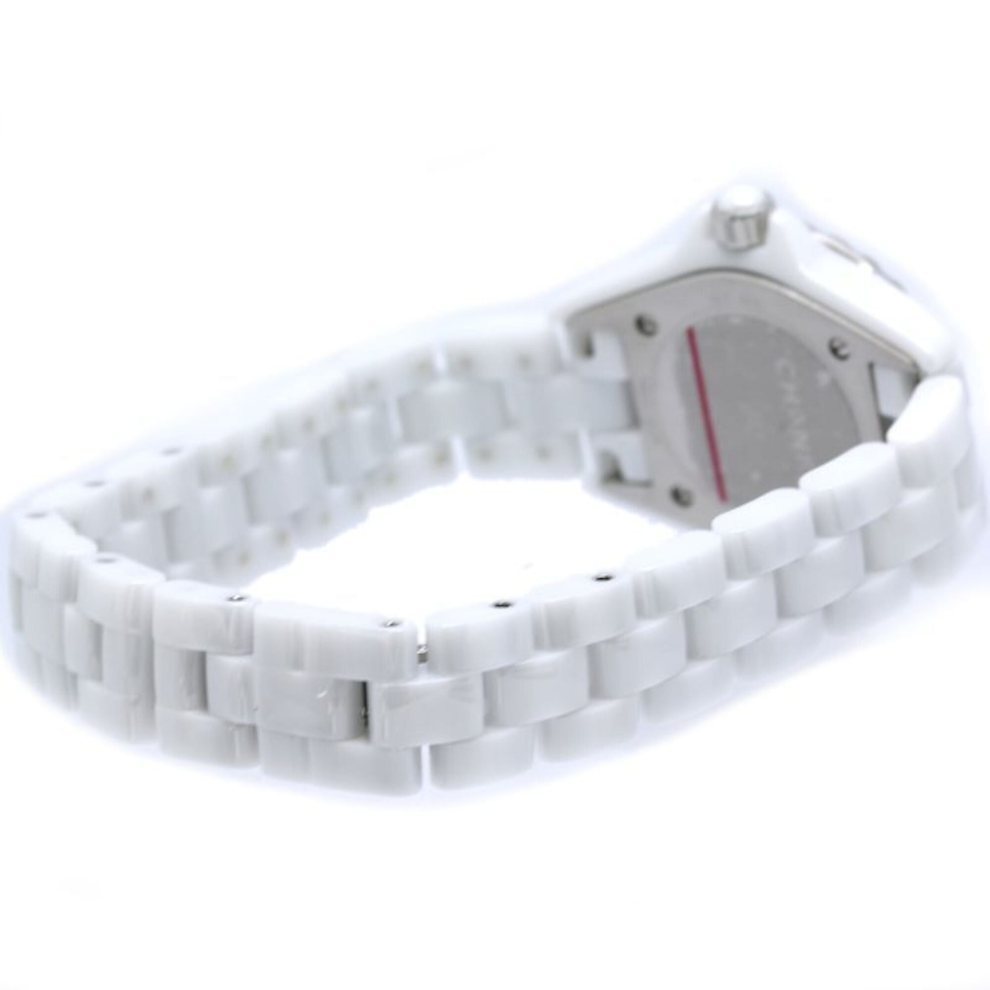 CHANEL J12 Diamond Bezel 8P H2572 Women's Watch White Ceramic x Stainless Steel 40445