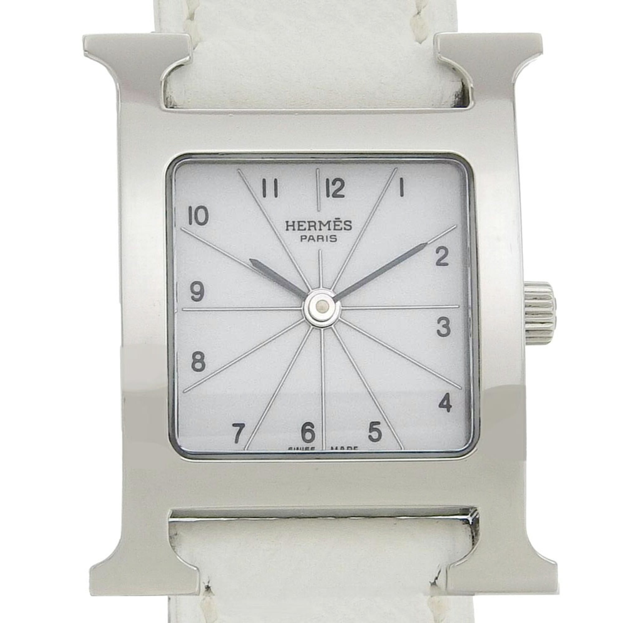 Hermes HERMES H Watch Wristwatch HH1.210 Stainless Steel x Leather 200