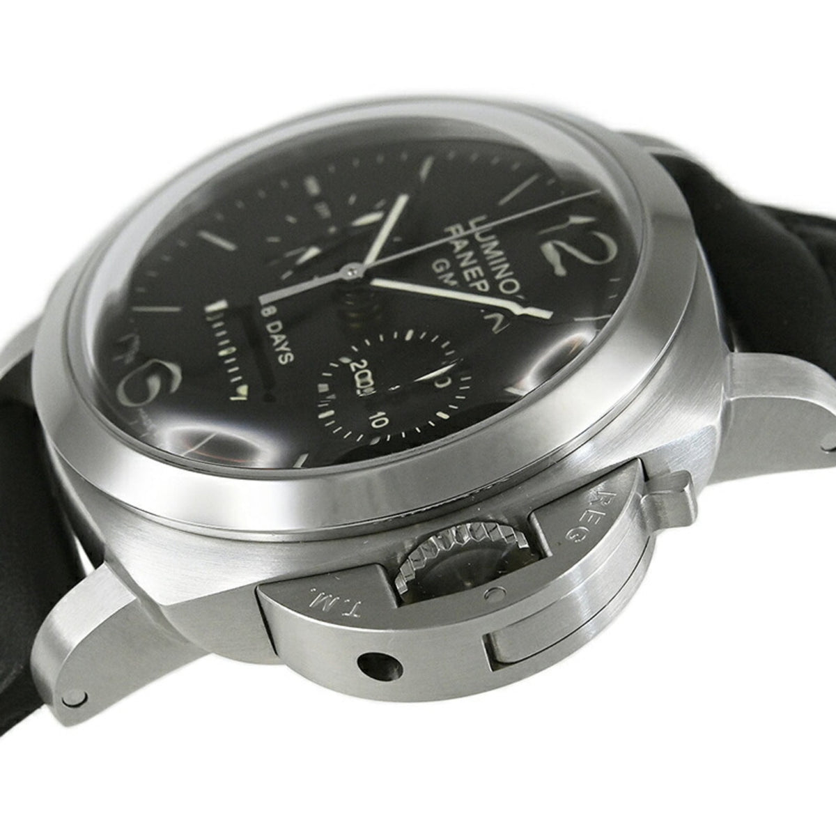 Panerai Luminor Chrono Monopulsante 8 Tage GMT PAM00275 Schwarz Zifferblatt 44 mm Uhr