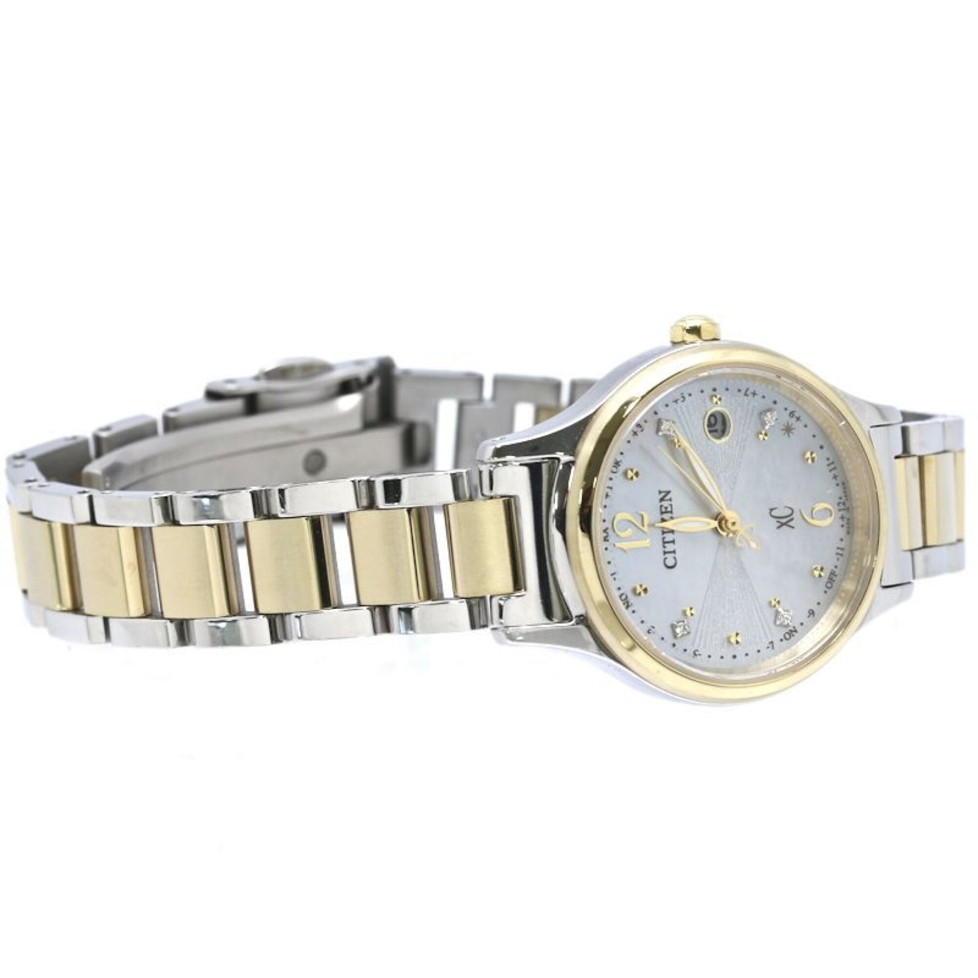 CITIZEN XC Cross Sea Hikari Kollektion Sakura ES9494-51D4P DiamantLimitierte Auflage Damenuhr aus Titan /40411