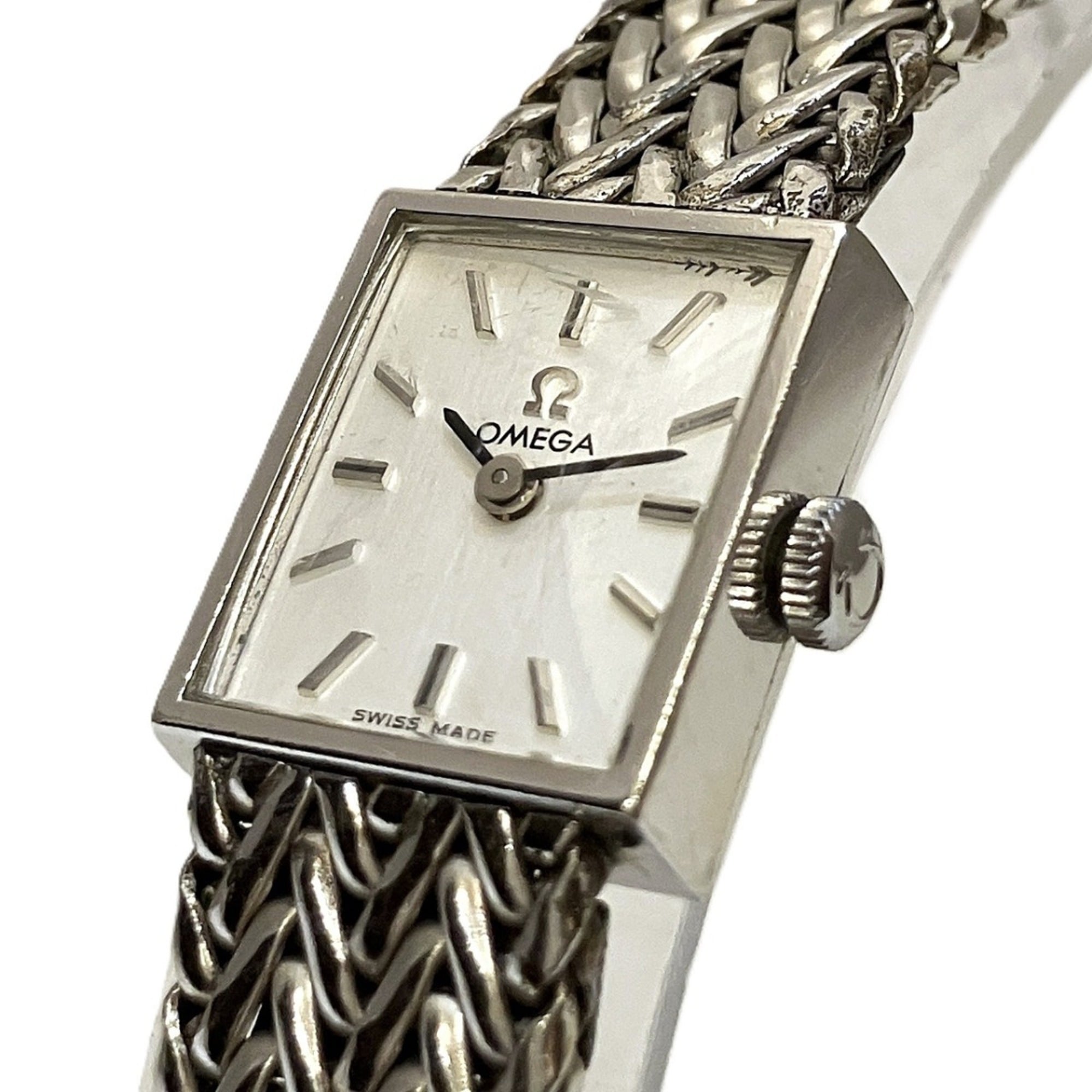 Omega OMEGA wrist total weight 27.4g GP (gold plated) manual silver dial.
