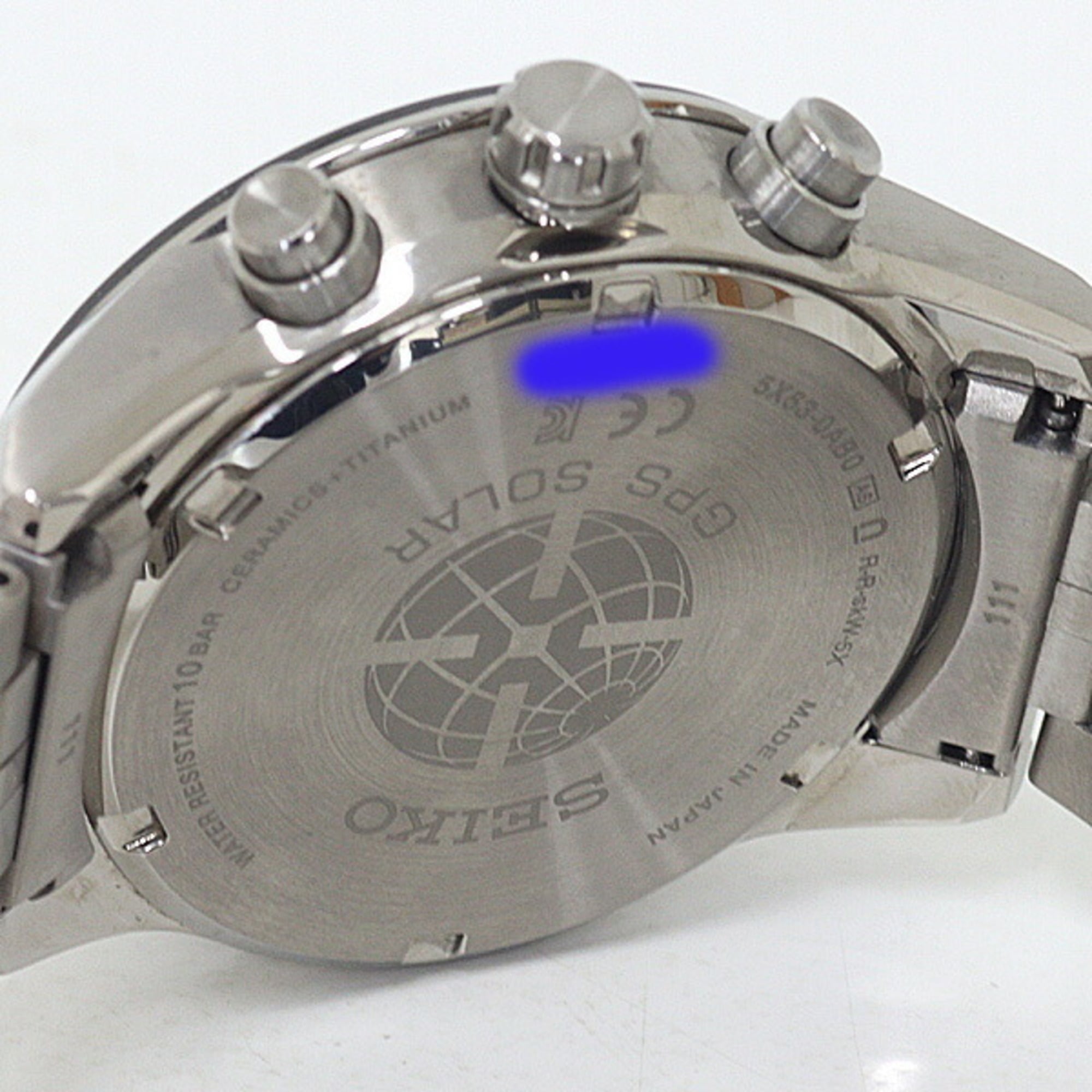 SEIKO Astron SBXC003 Herrenuhr, Titan, Schwarz Zifferblatt, solarbetrieben, funkgesteuert