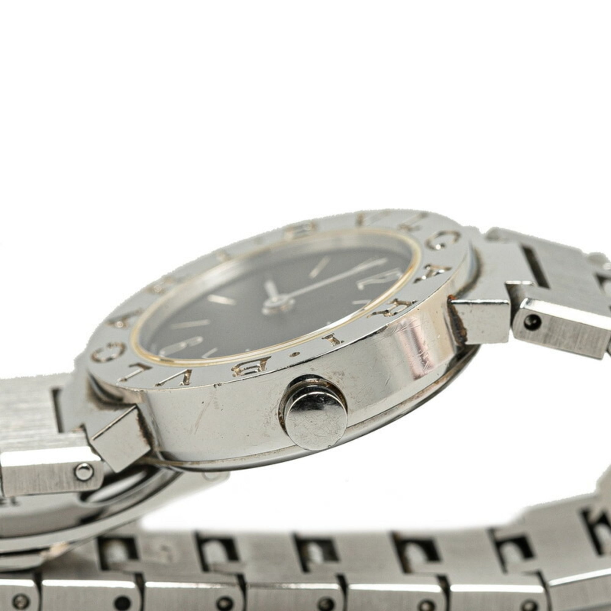 Montre BVLGARI BB23SS Quartz cadran Noir acier inoxydable, pour femme