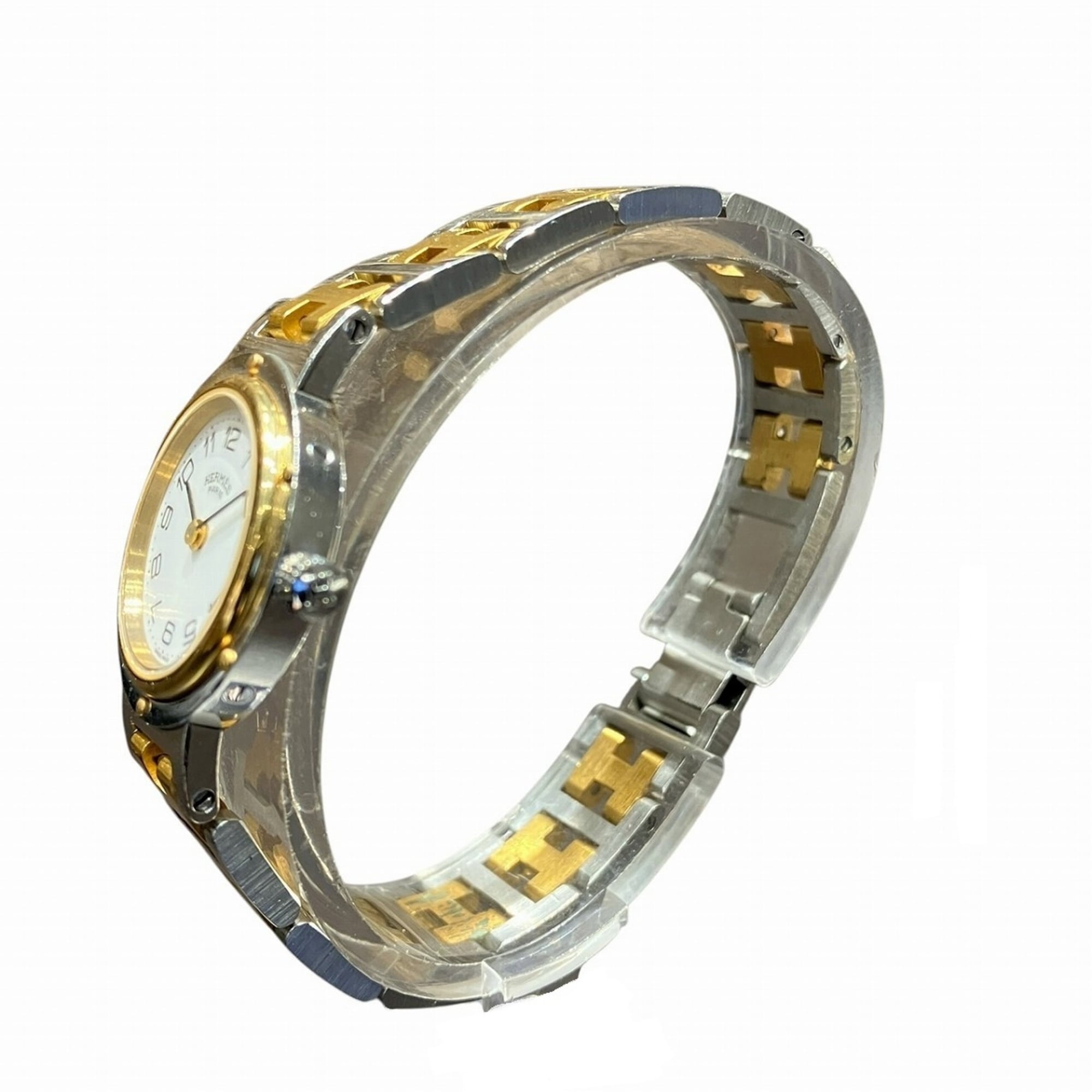 Hermes Clipper Weiß Zifferblatt 24 mm Uhr