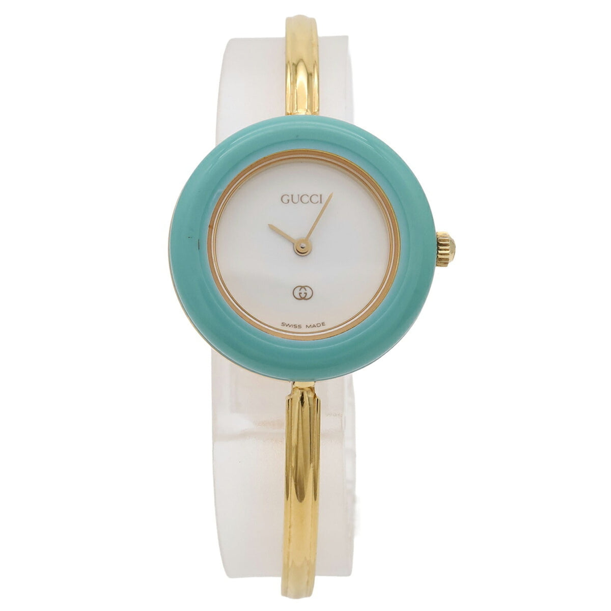 Gucci Change Bezel 1100-L horloge met witte wijzerplaat, 26 mm