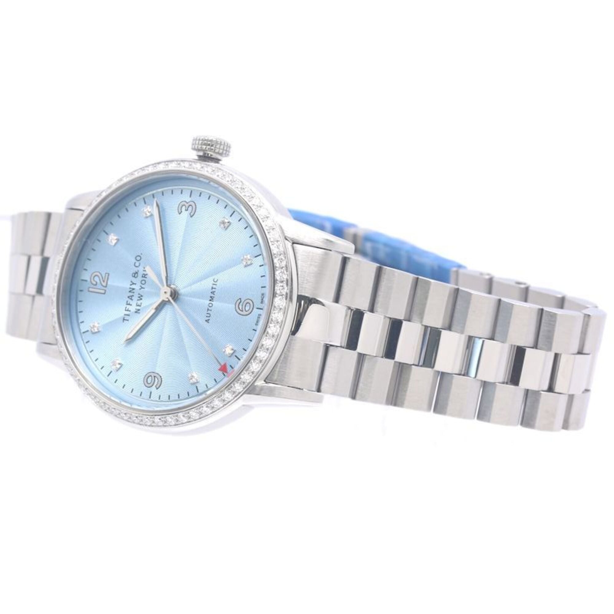 Tiffany&Co. ; Montre pour femme Tiffany CT60 Bezel Diamond 8P 37725978, en acier inoxydable 40306