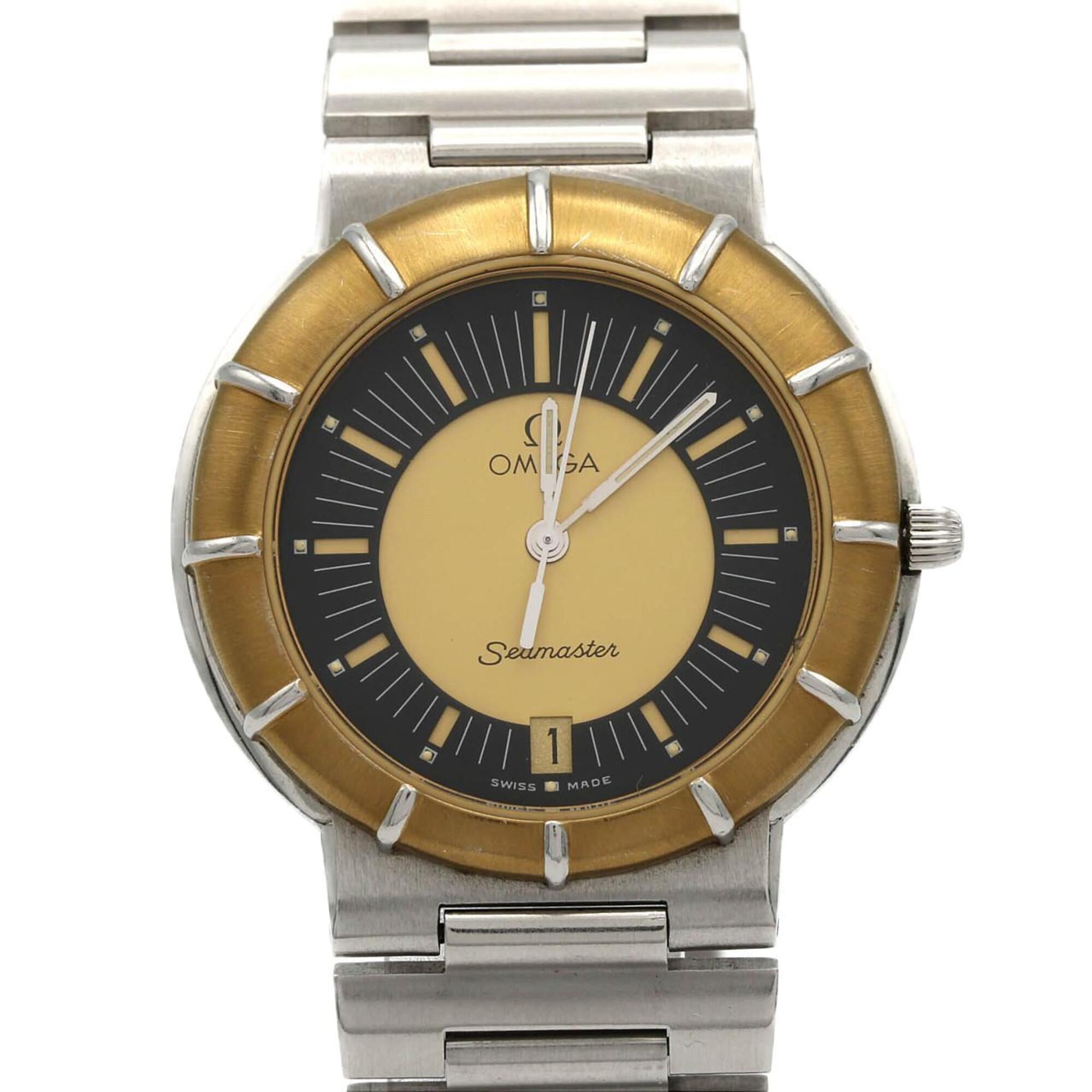 Omega Seamaster Dynamic Black, Gold Dial 34mm Watch
