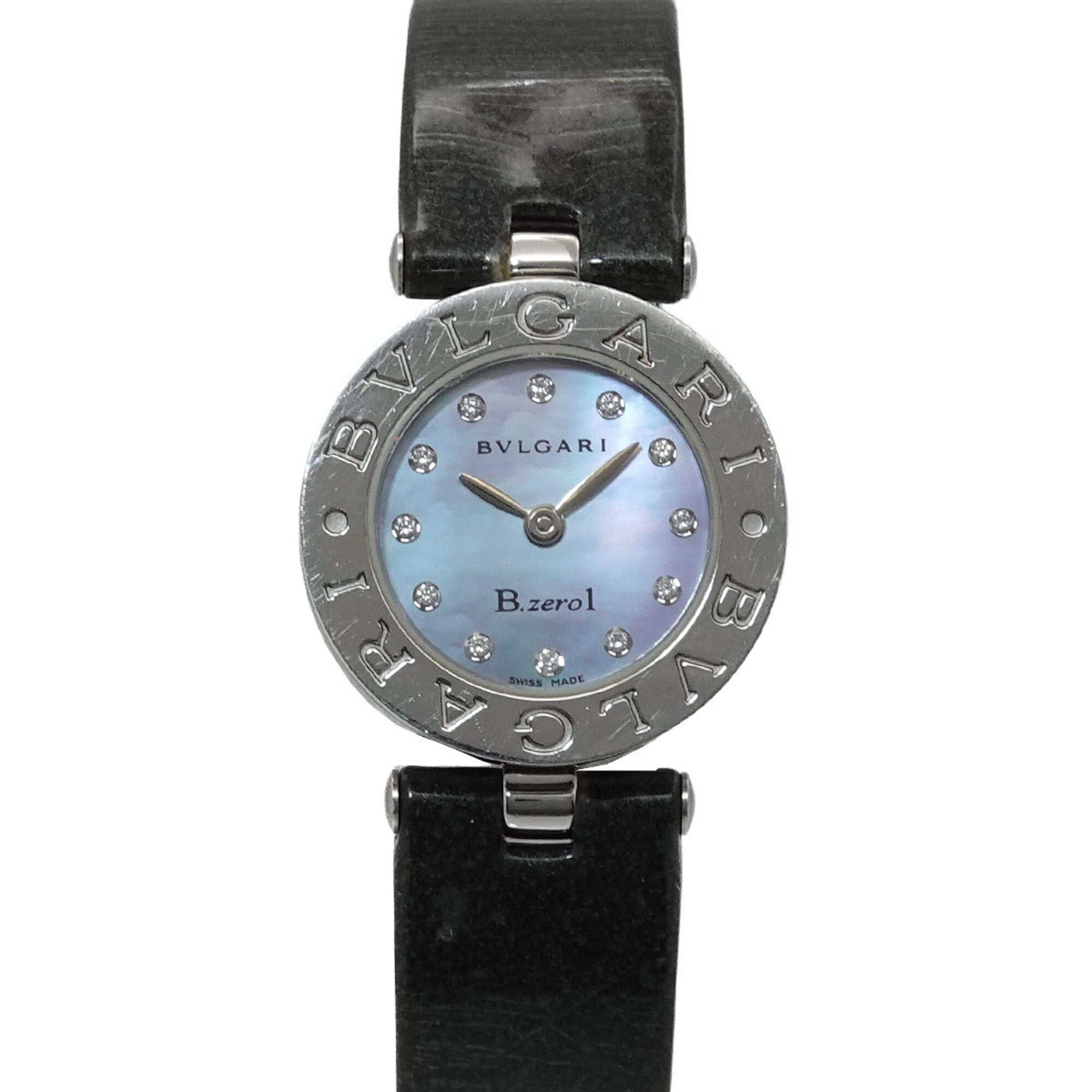 Bulgari BVLGARI B-Zero1 BZ22S Women's Watch 12P Diamond Blue Shell Quartz