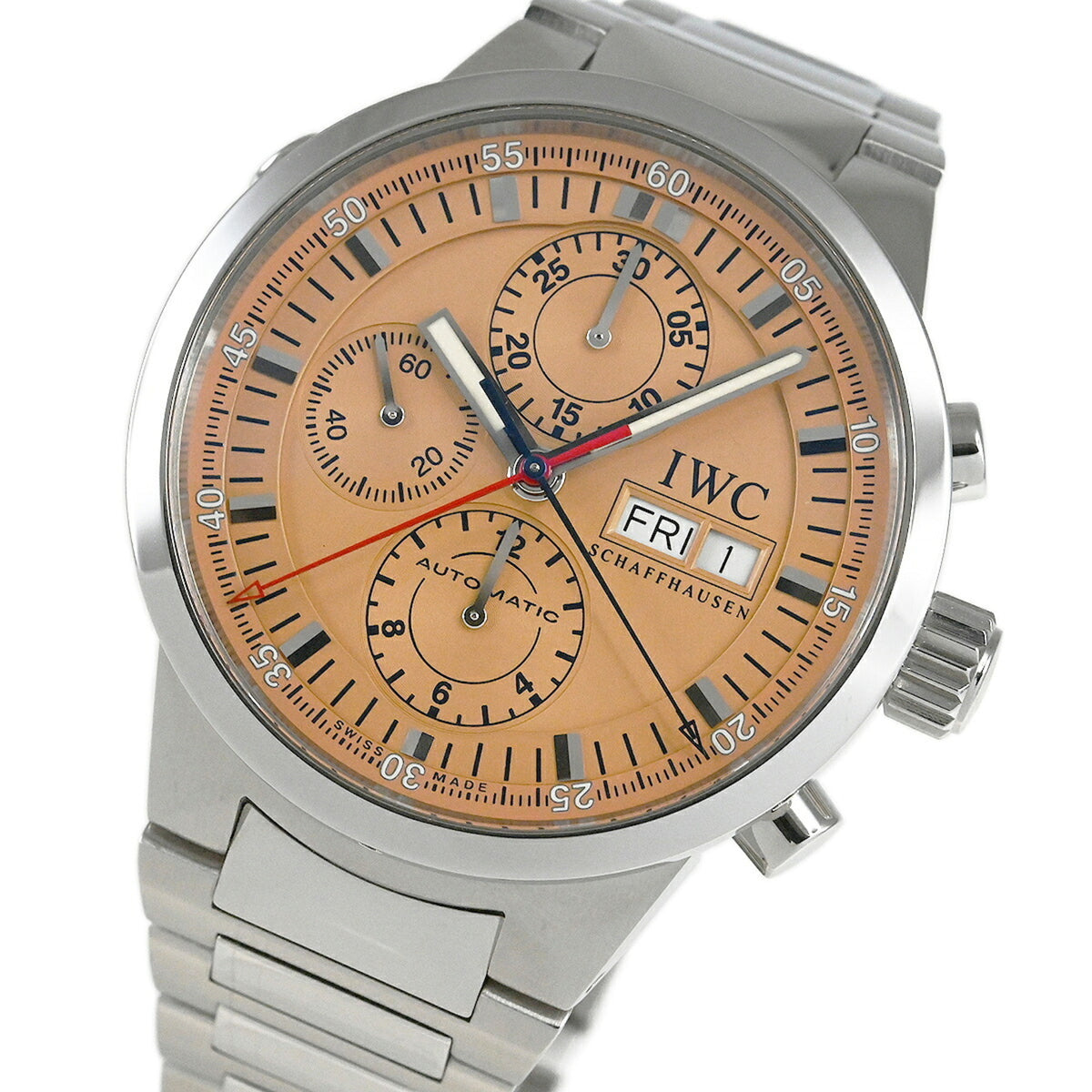IWC GST Chrono Rattrapante IW371513 Lachs Rosa Zifferblatt 43 mm Uhr