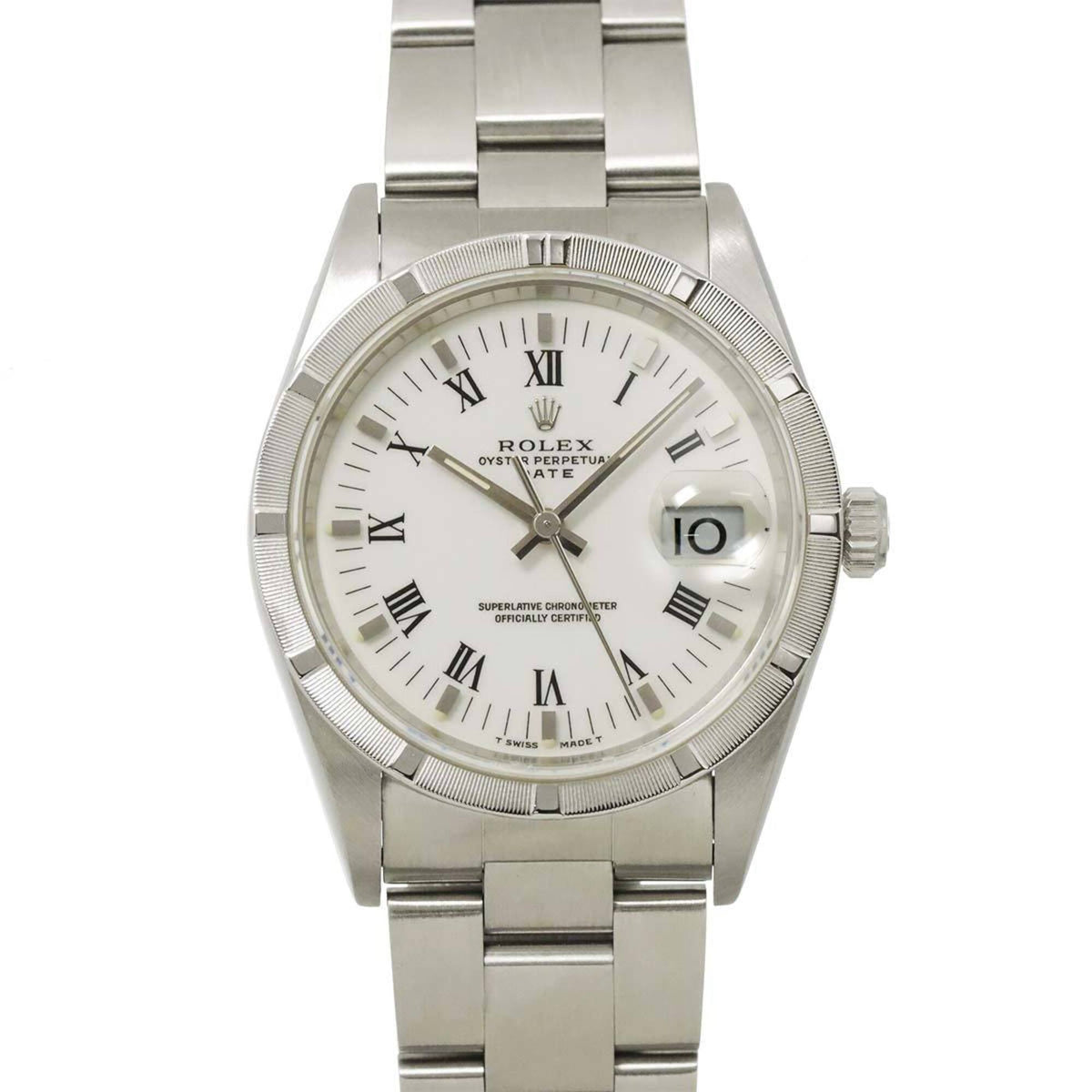 Montre Rolex Oyster Perpetual Date 15210 Blanc, cadran de 34 mm