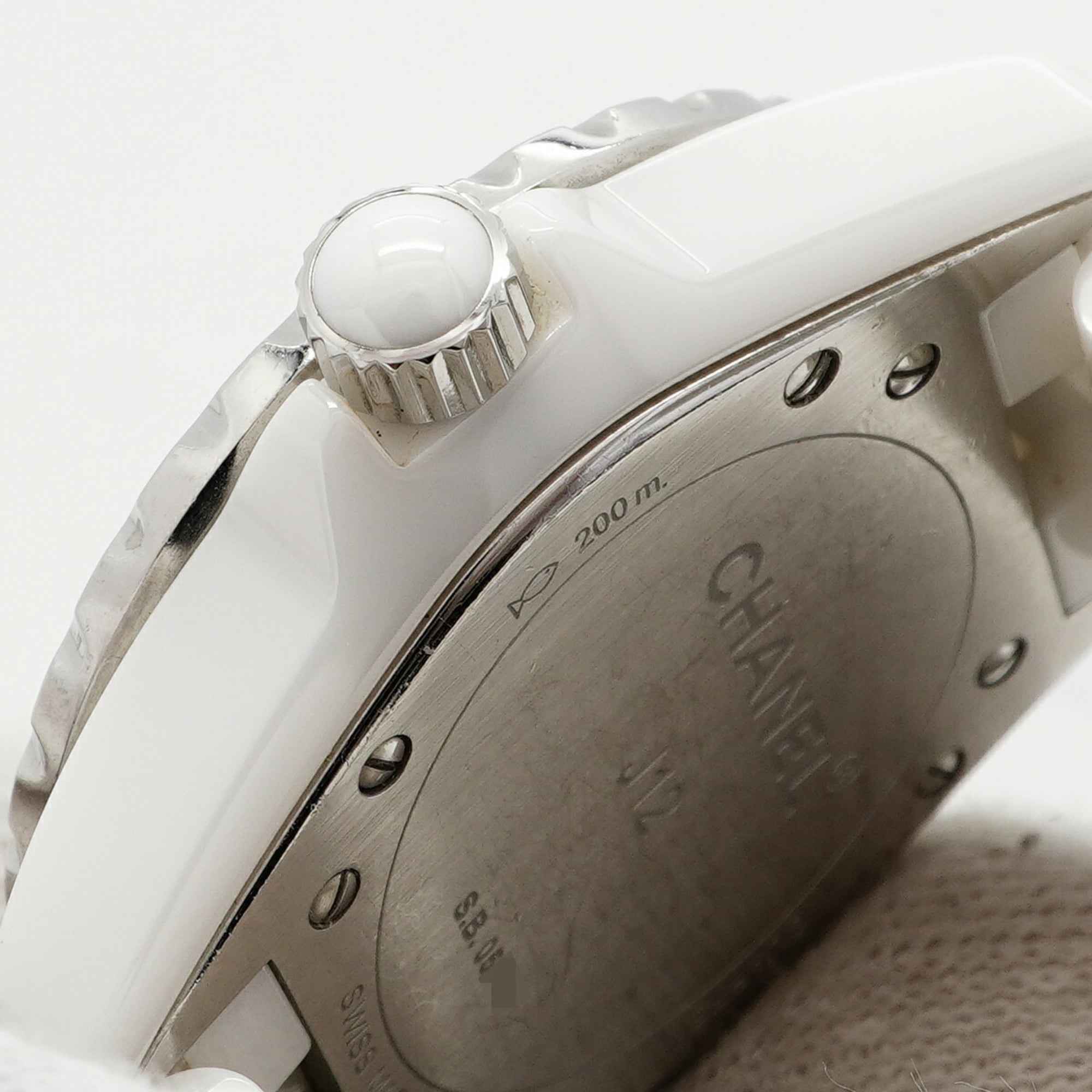 Chanel J12 Diamond H1628 White Dial Women's Watch