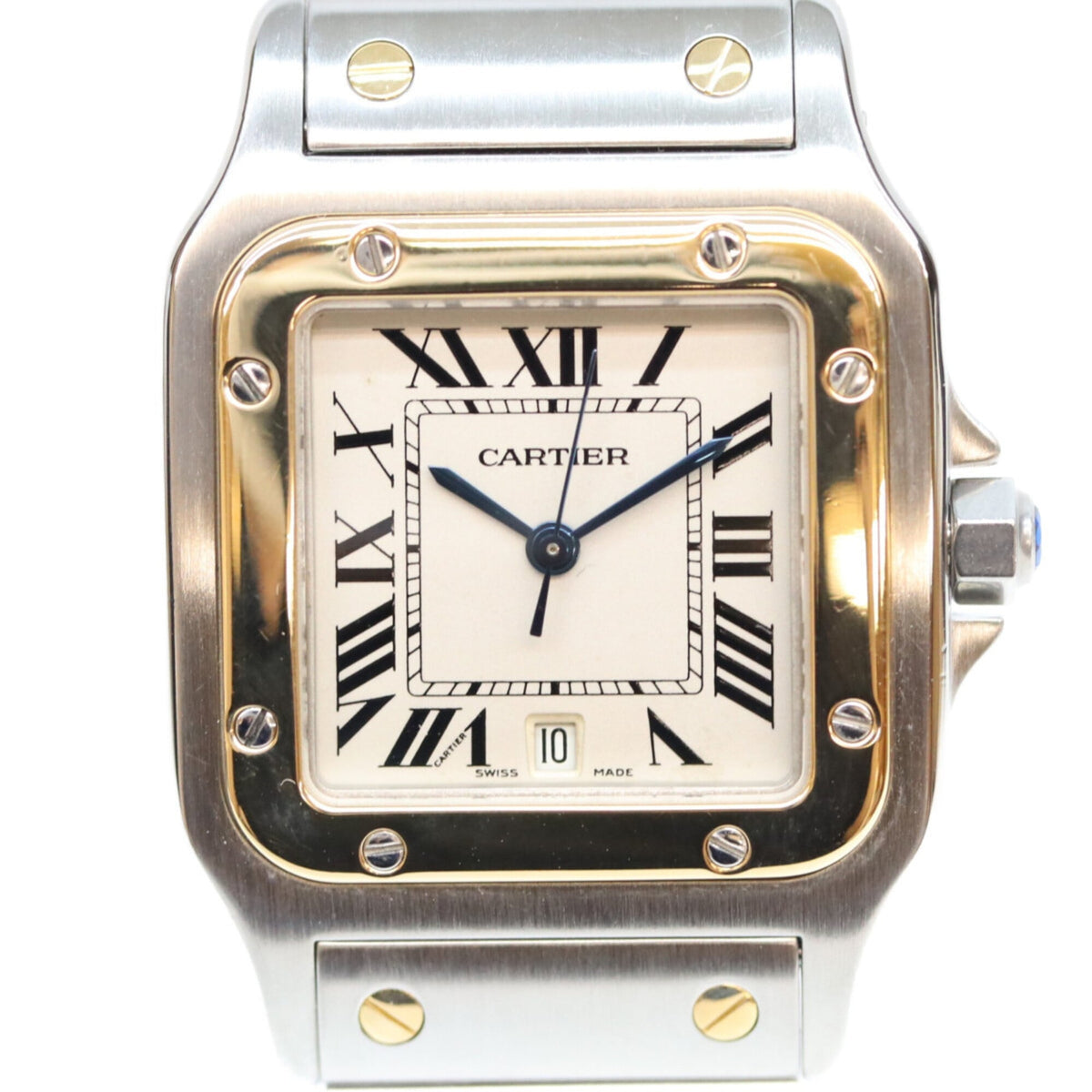 Cartier Santos Galbee LM W20011C4 Elfenbein Zifferblatt 27 mm Uhr