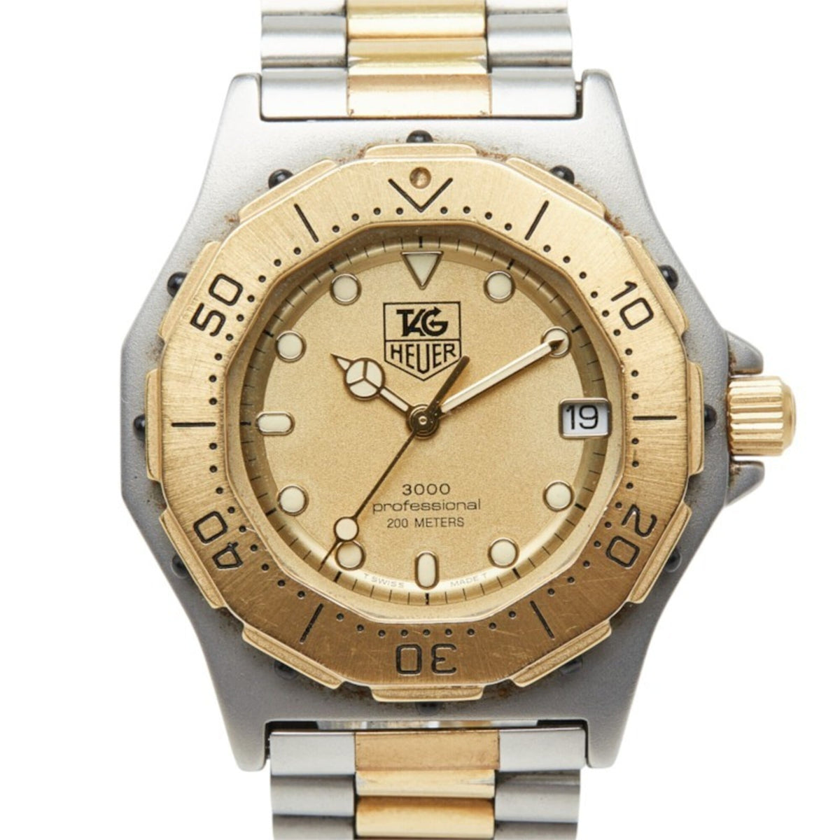 TAG Heuer 3000 Professional 935413, goldenes Zifferblatt, 34 mm Uhr
