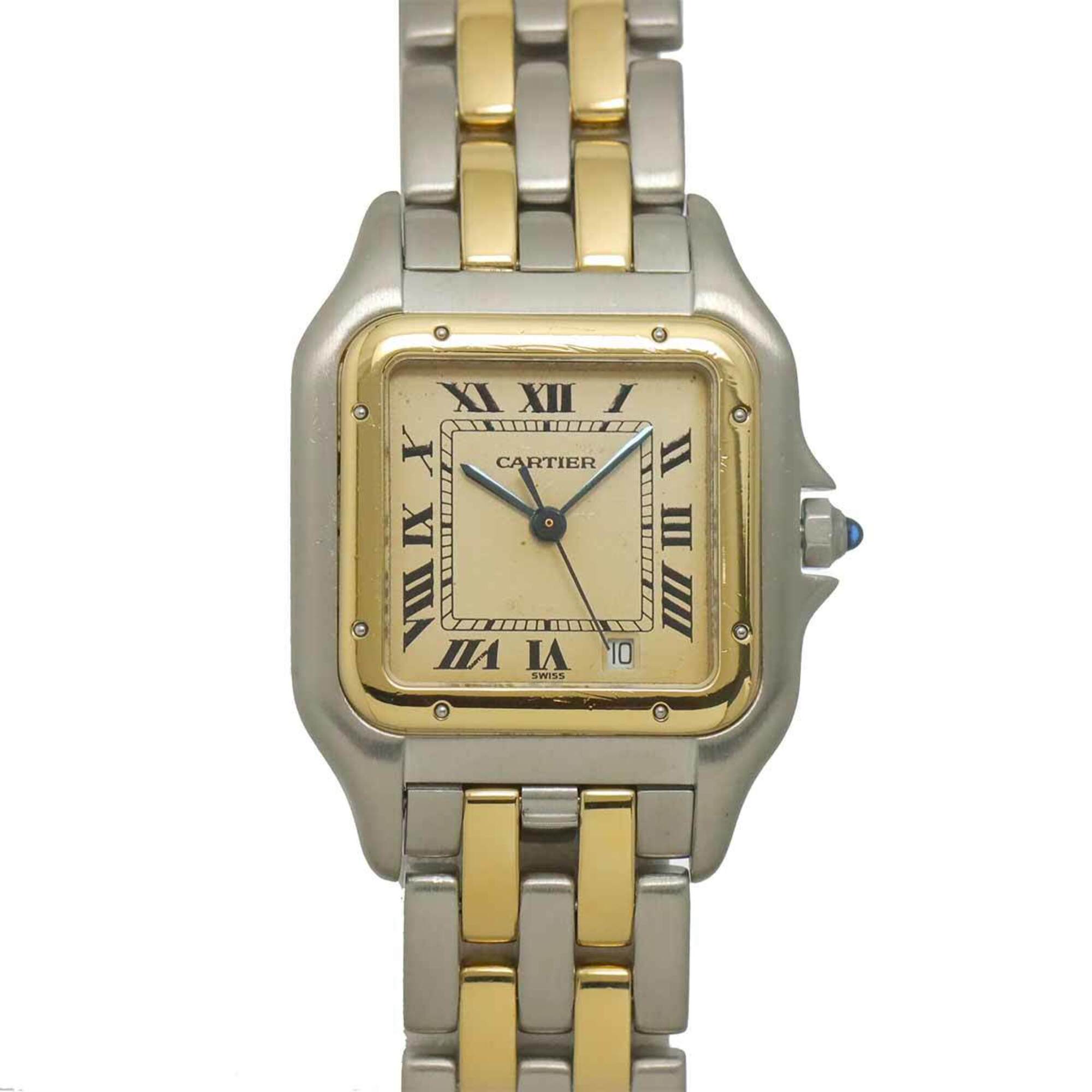 Cartier Panthere Date Two-Tone Ivory Yellow Gold Quartz