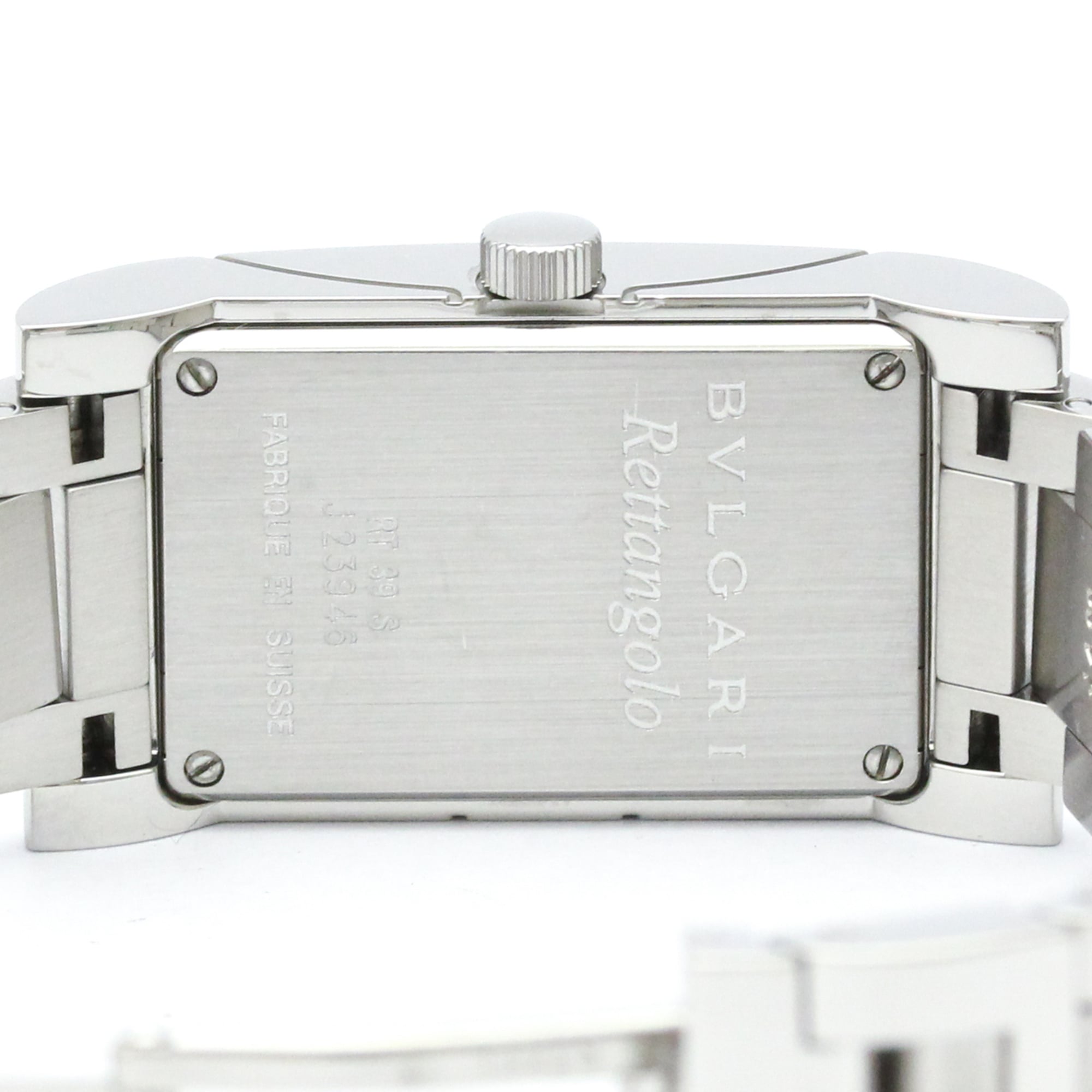 Bulgari Rettangolo Stainless Steel Quartz Ladies Watch RT39S Polished
