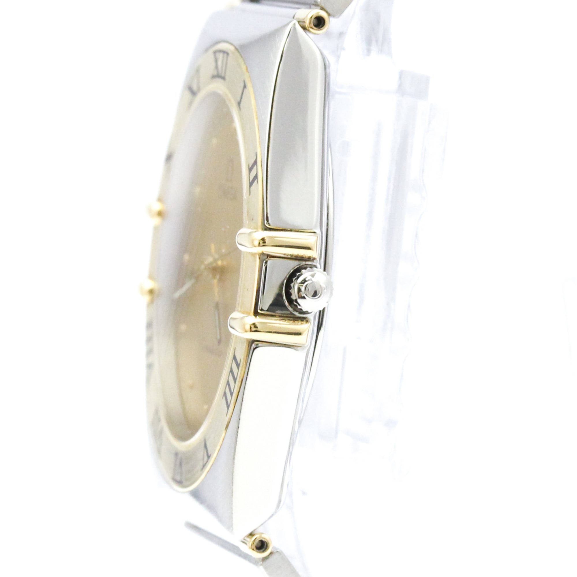 OMEGA Constellation Herrenuhr 18 Karat Gold Edelstahl Quarz 396.1070
