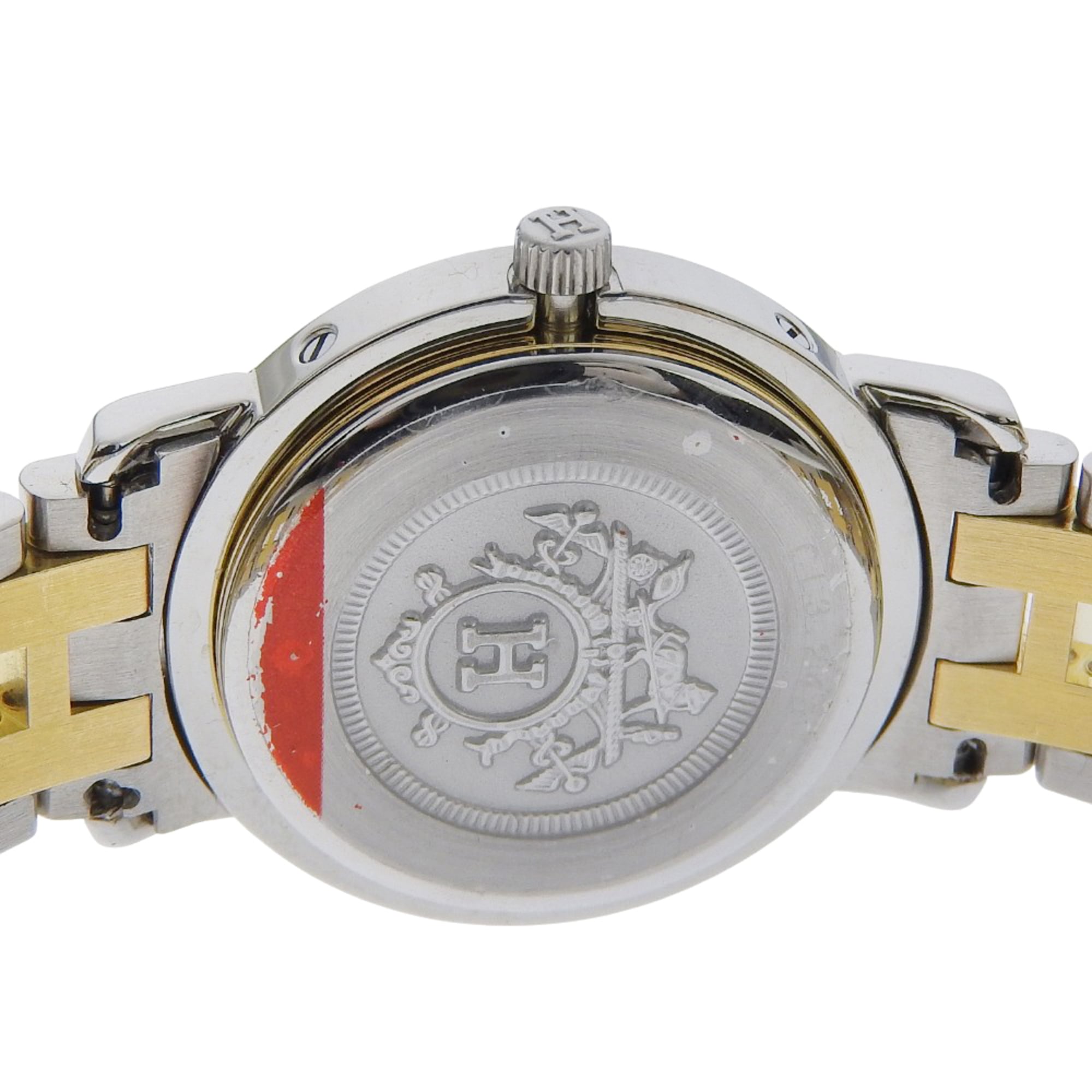 Montre Hermes Clipper CL3.240, acier inoxydable, Quartz, analogique, cadran Blanc, pour femme.
