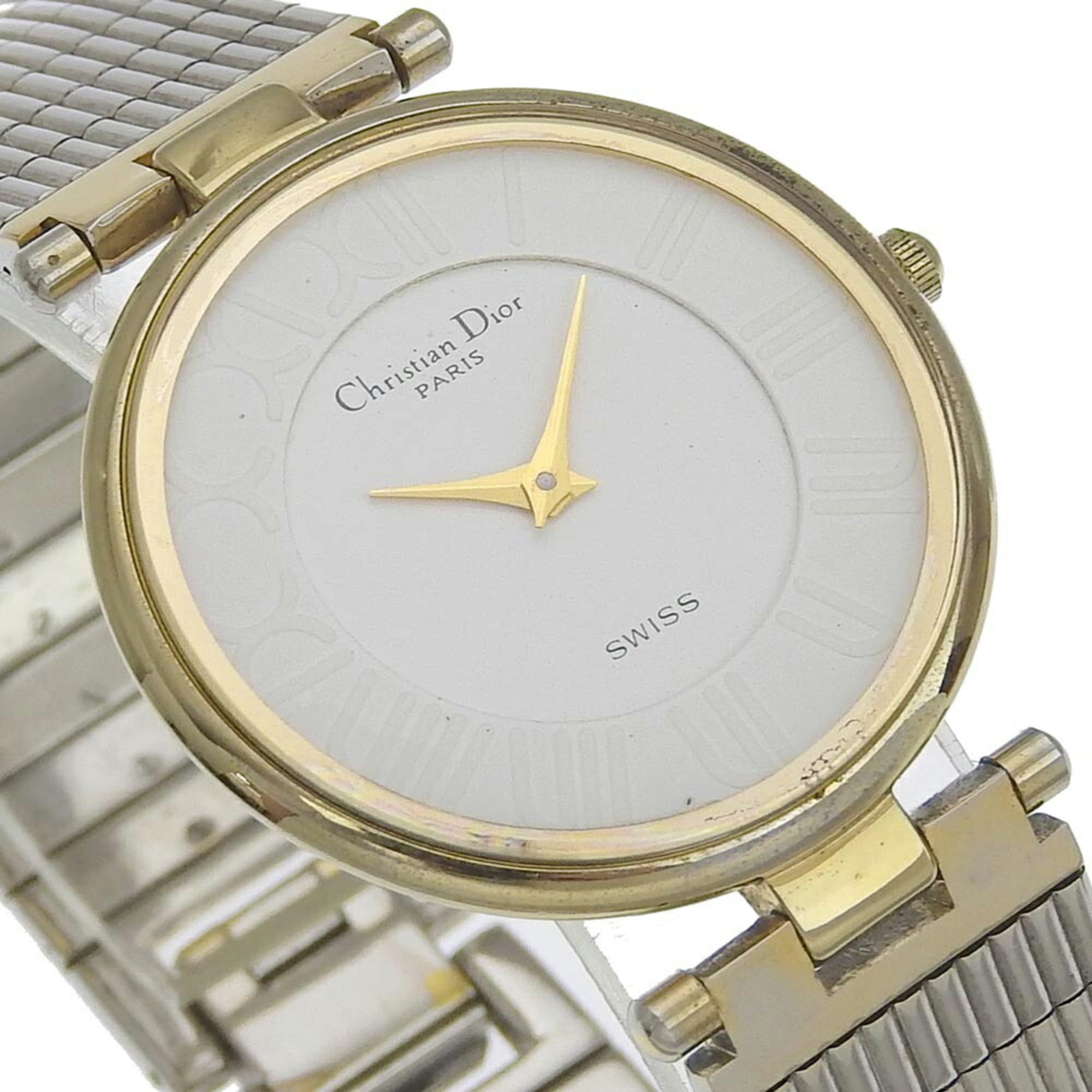 Christian Dior-horloge 4715032, roestvrij staal x verguld, quartz, analoog display, witte wijzerplaat, herenhorloge