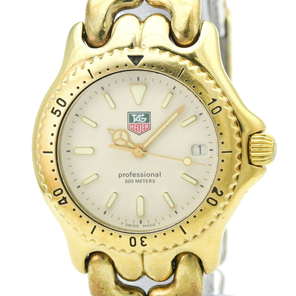 TAG Heuer Sel S94.013 Horloge met ivoorkleurige wijzerplaat, 34 mm