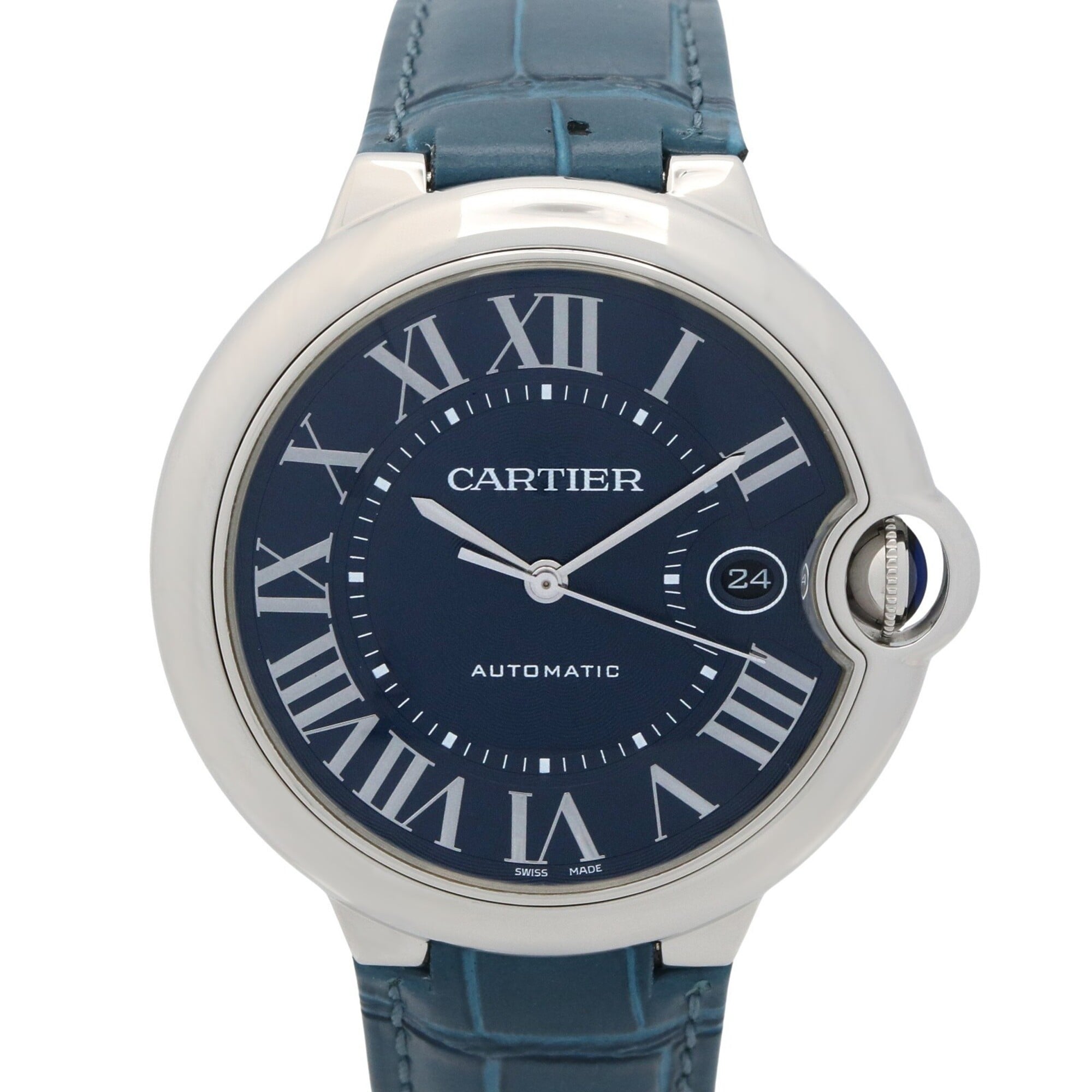 Cartier Ballon Bleu WSBB0025, blaues Zifferblatt, 42 mm Uhr