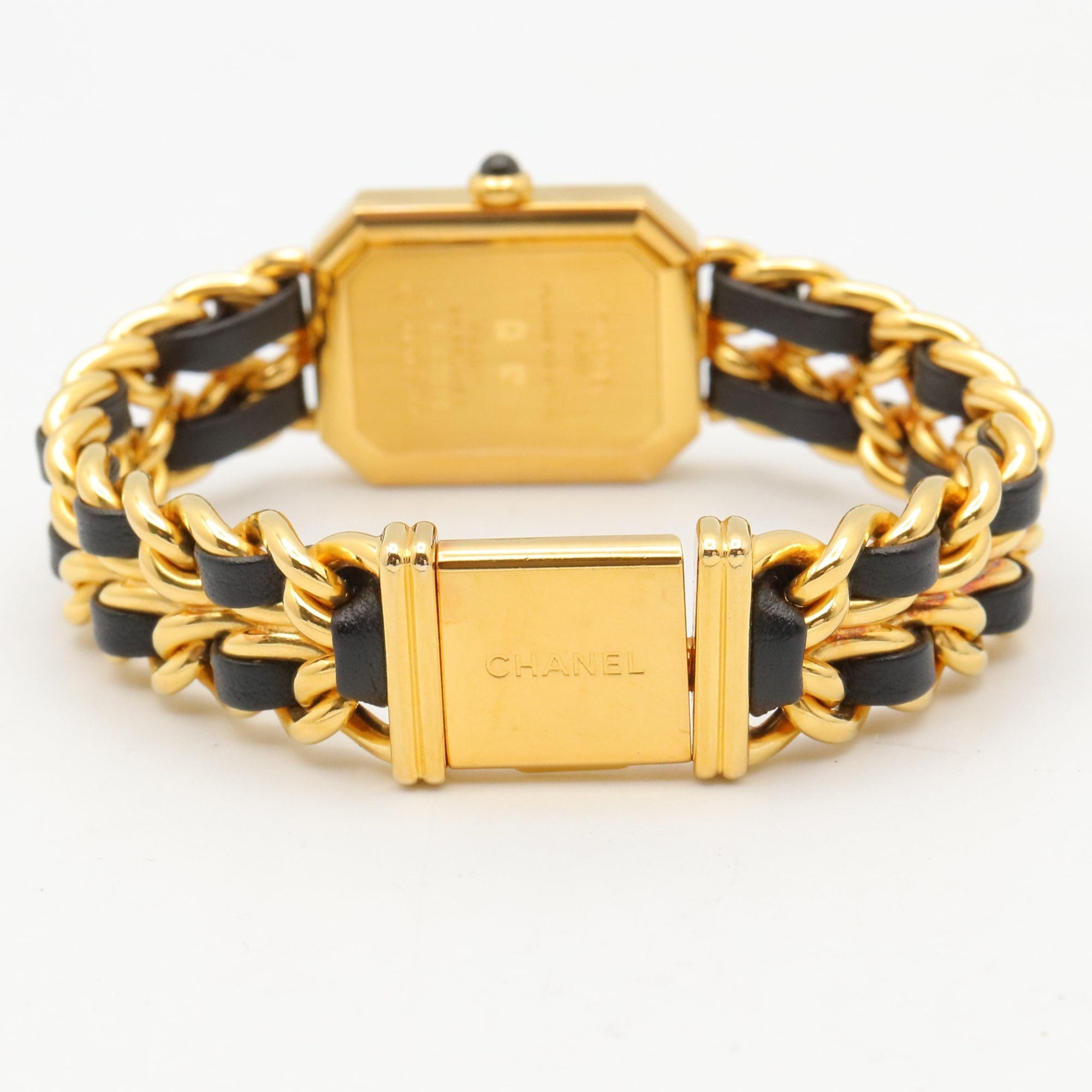 Chanel Premiere H0001 Black Dial Gold plated 20mm Watch