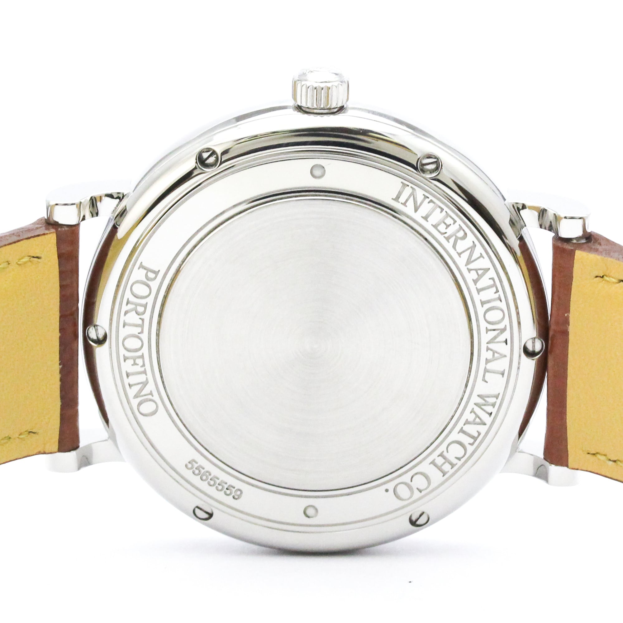 IWC Portofino stalen herenhorloge met leren band en automatisch uurwerk IW356517