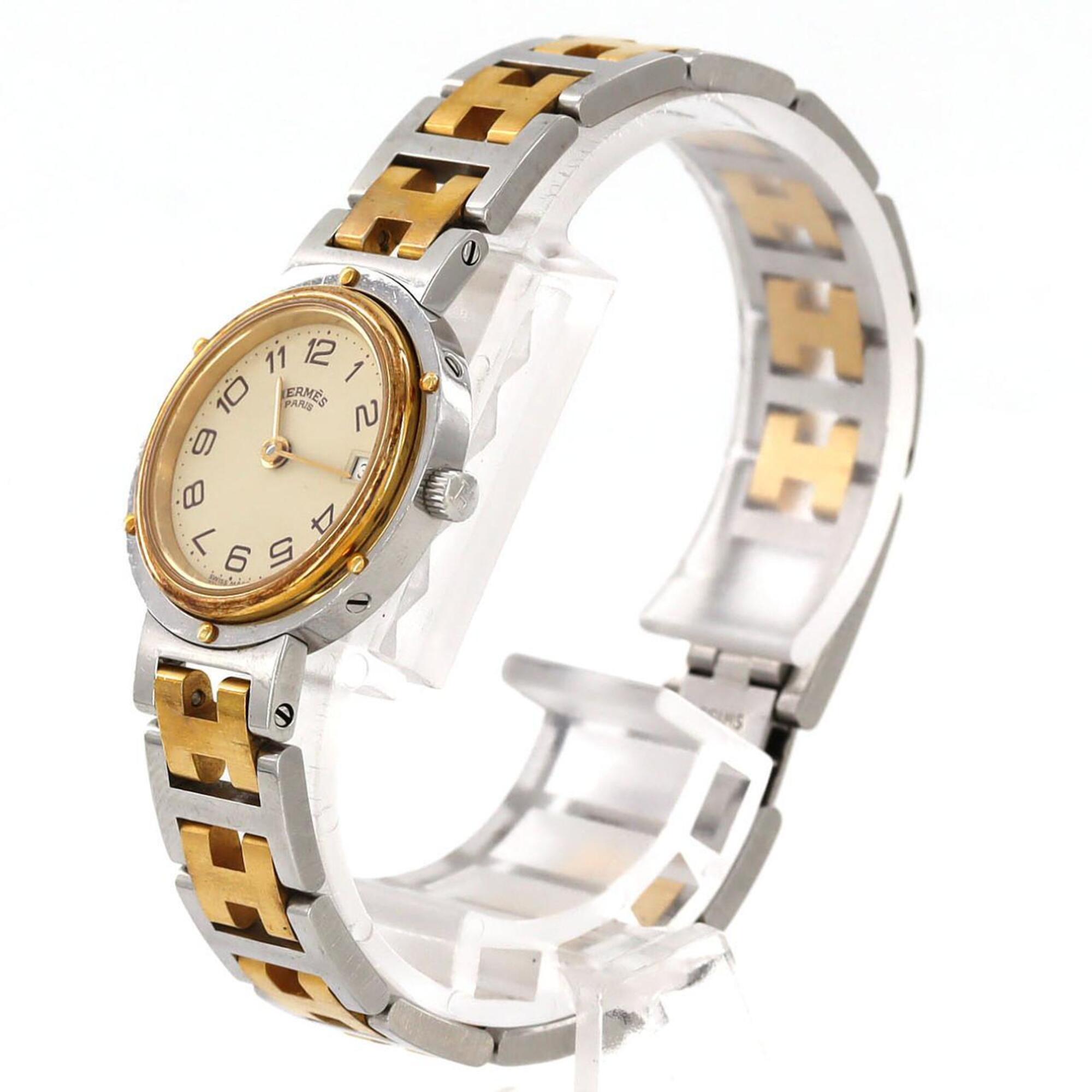 Hermes Clipper Combination SSxGP Quartz Watch