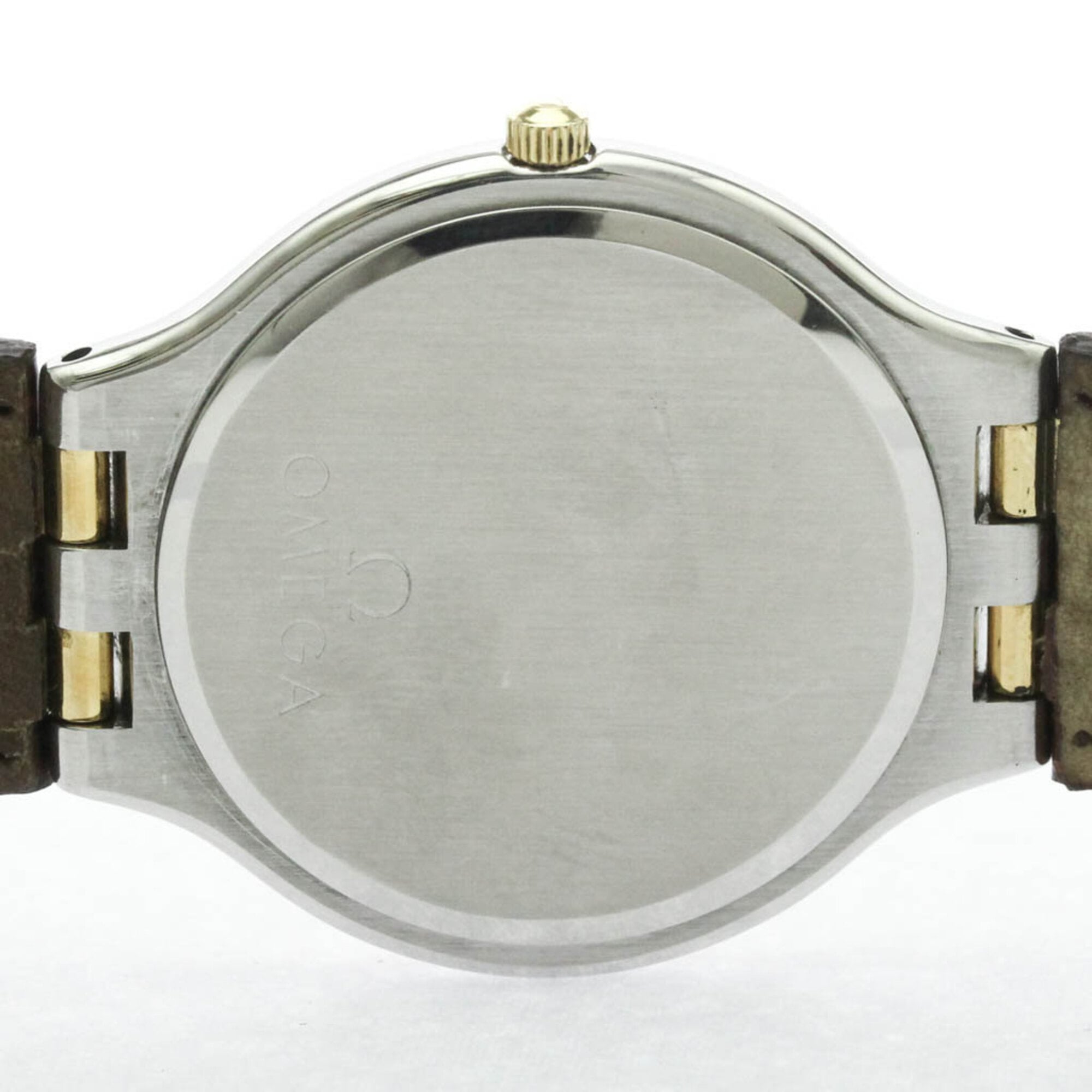 OMEGA De Ville Symbol Herrenuhr aus 18-karätigem Gold und Edelstahl Quarz 196.0316