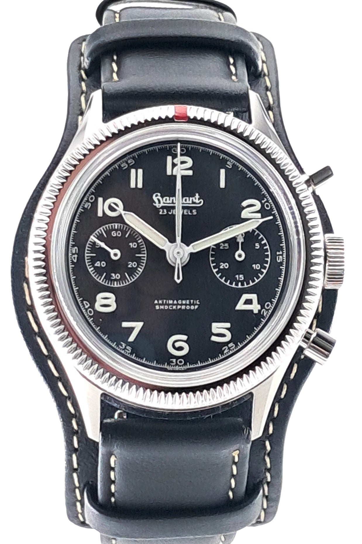 Hanhart 417 ES 1954 Handaufzug Schwarz 39mm