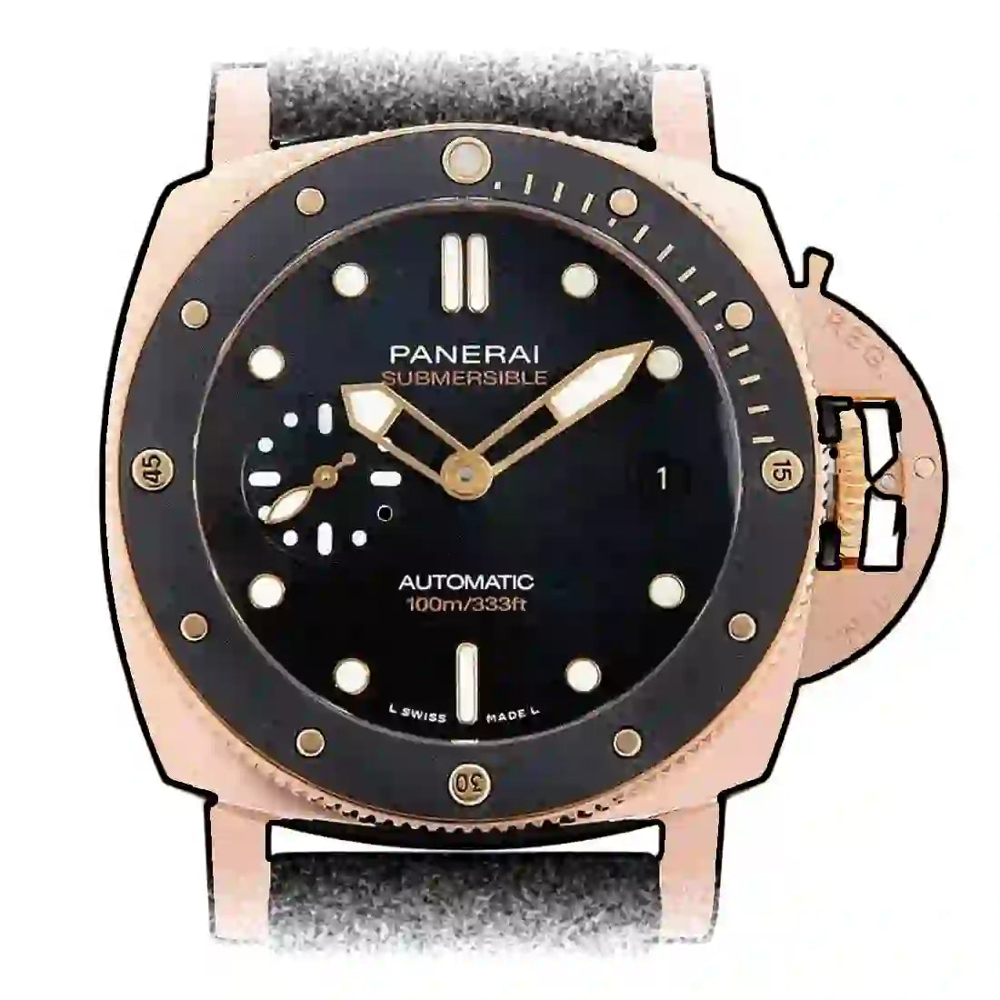 Panerai Submersible Automatik Schwarz