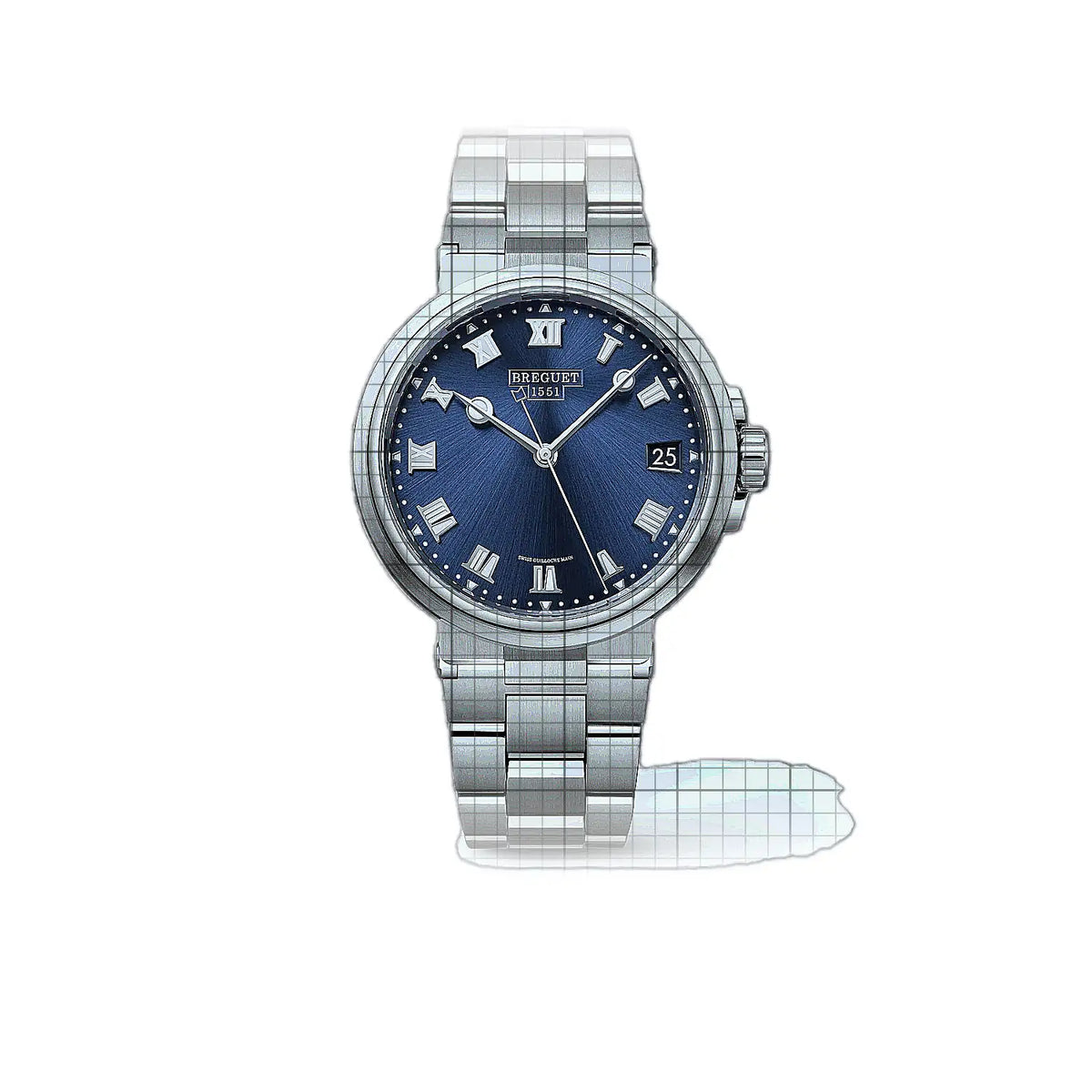 Breguet Marine 5517TI/Y1/TZ0 mit blauem Zifferblatt aus Titan 40mm Uhr