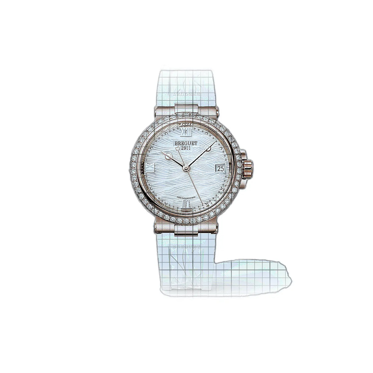Breguet Marine 9518BR/52/584/D000 White Dial Rose gold 34mm Watch