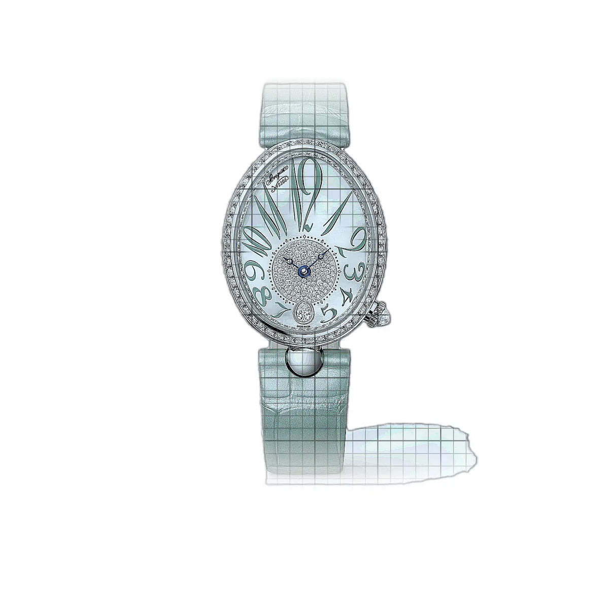 Breguet Reine de Naples 8918BB/5D/964 D0 Weiß Zifferblatt Weiß goldfarben 37 mm Uhr