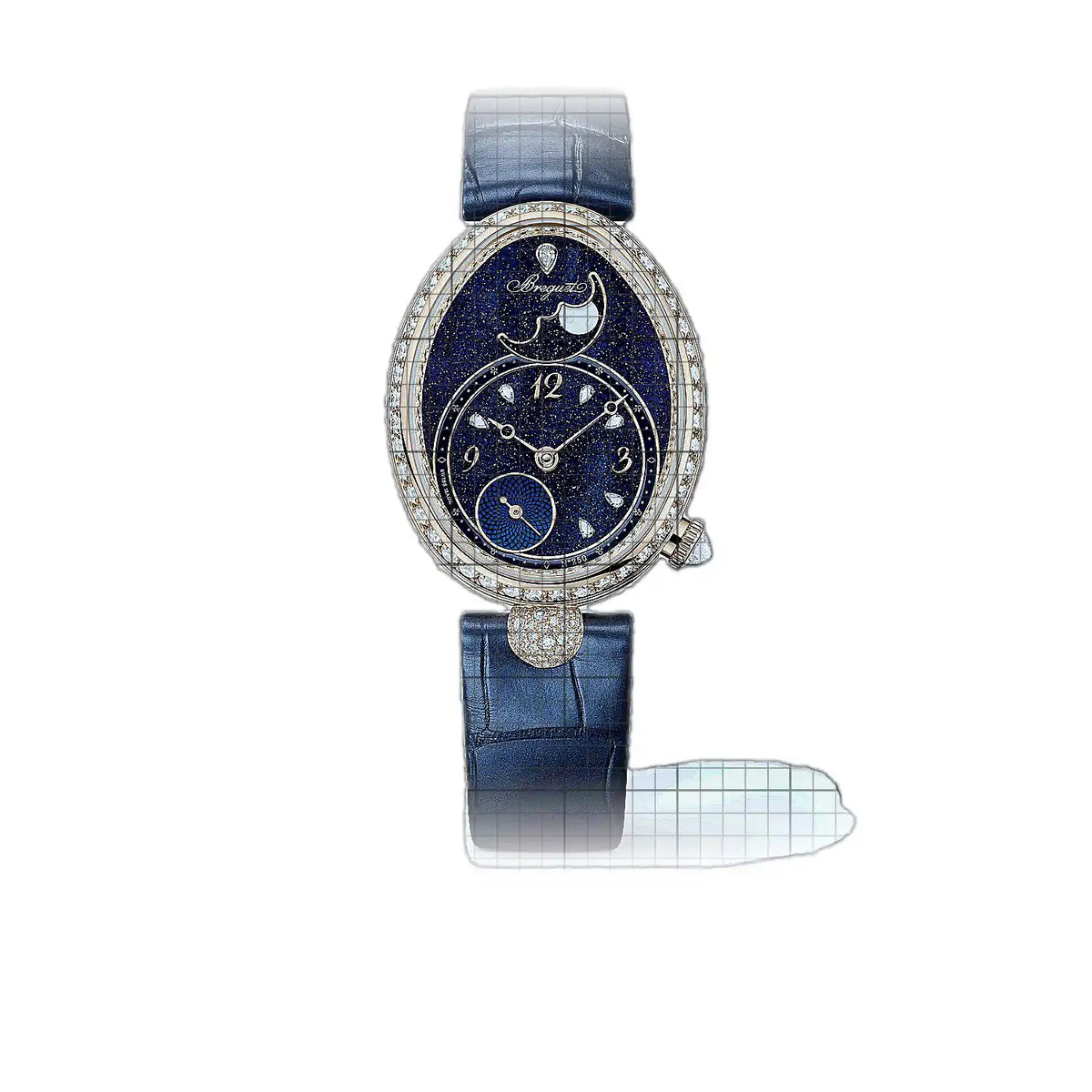 Breguet Reine de Naples 9935BH/4Y/964/D0 Blue Dial Rose gold 28mm Watch
