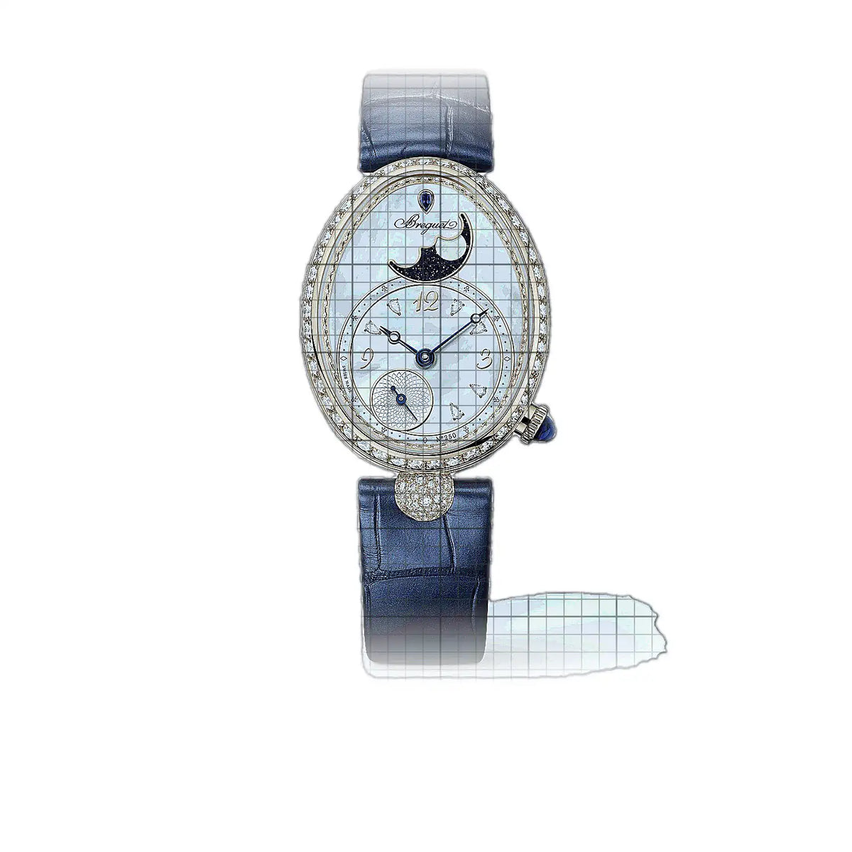 Montre Breguet Reine de Naples 9935BH/5W/964/D0 à cadran bleu Or rose, 28 mm