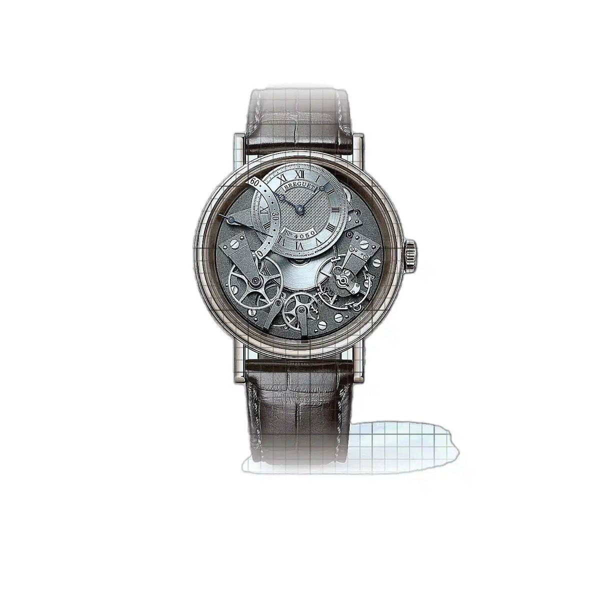 Breguet Tradition 7097BR/G1/9WU Horloge met zwarte wijzerplaat en roségoud 40mm