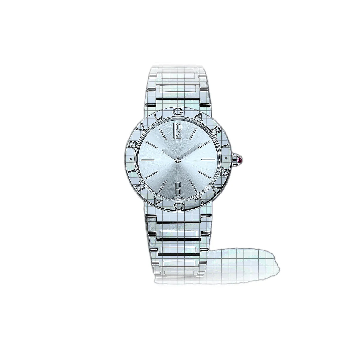 Montre Bulgari Bulgari 103575, cadran argenté, acier inoxydable, 33 mm