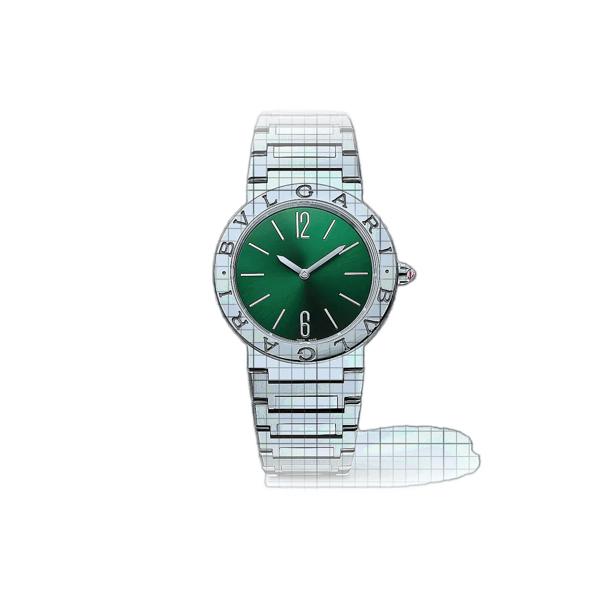 Montre Bulgari Bulgari 103693 Vert Cadran en acier inoxydable, 33 mm