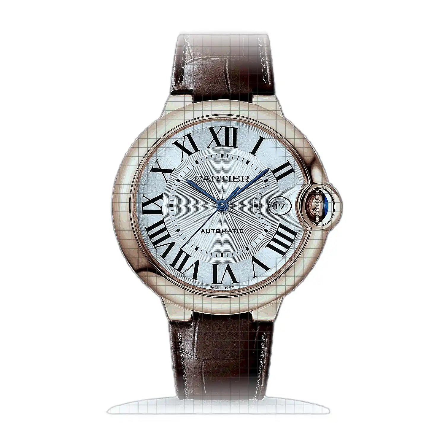 Cartier Ballon Bleu WGBB0035 Silver Dial Rose gold 33mm Watch