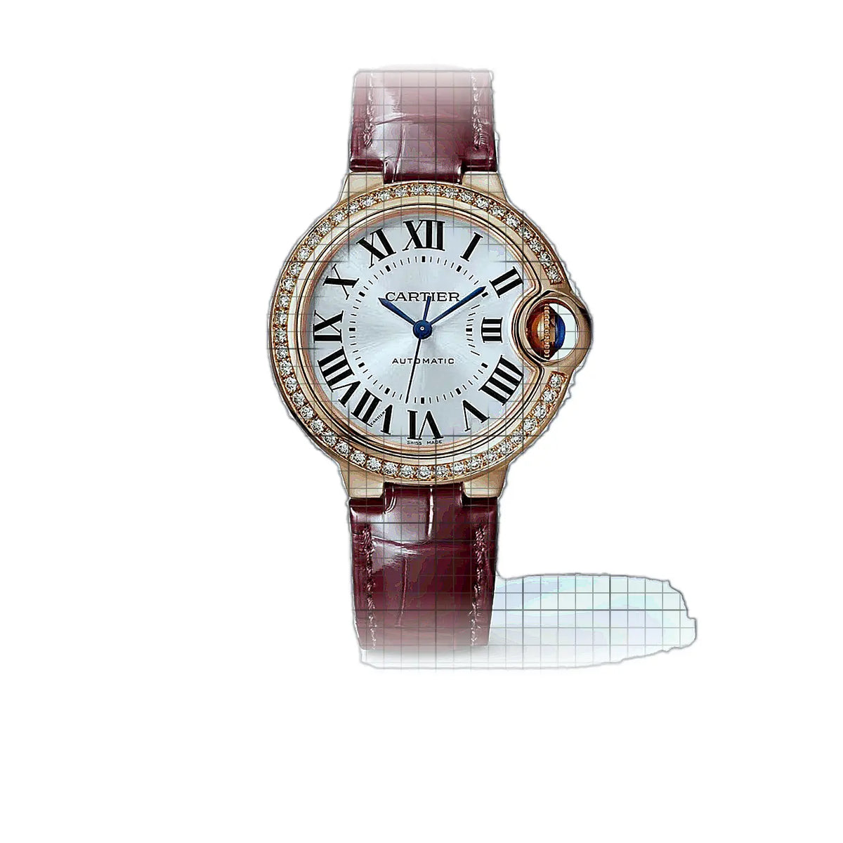 Cartier Ballon Bleu WJBB0033 Silver Dial Rose gold 33mm Watch