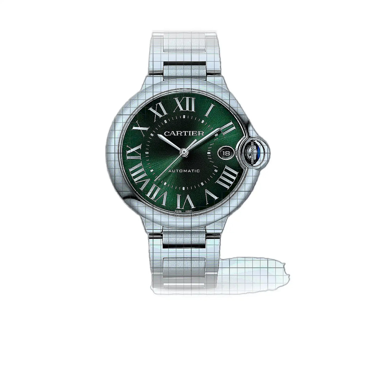 Cartier Ballon Bleu WSBB0071 Green Dial Stainless steel 40mm Watch