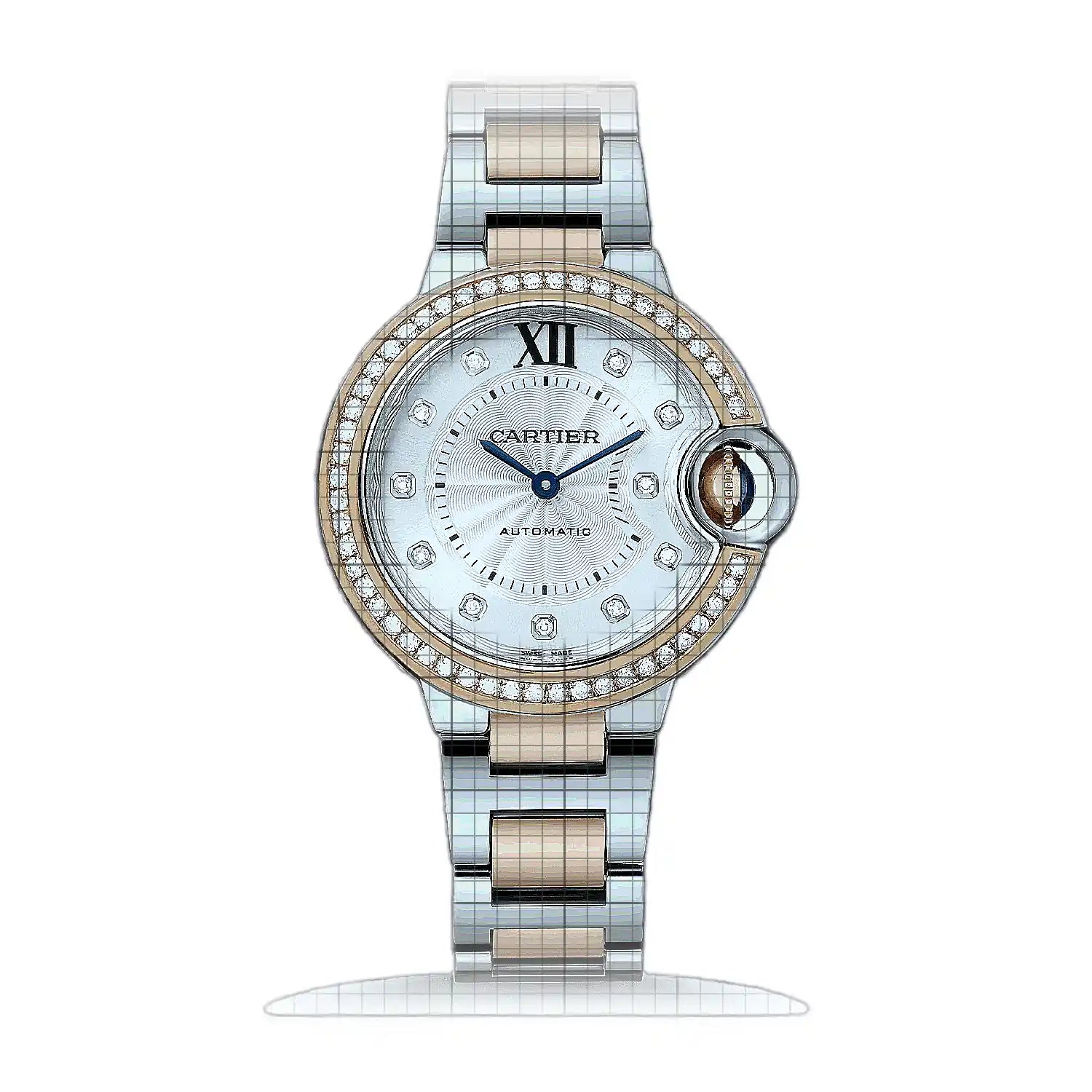 Cartier Ballon Bleu de Cartier W3BB0023 Silver Dial Stainless steel 33mm Watch