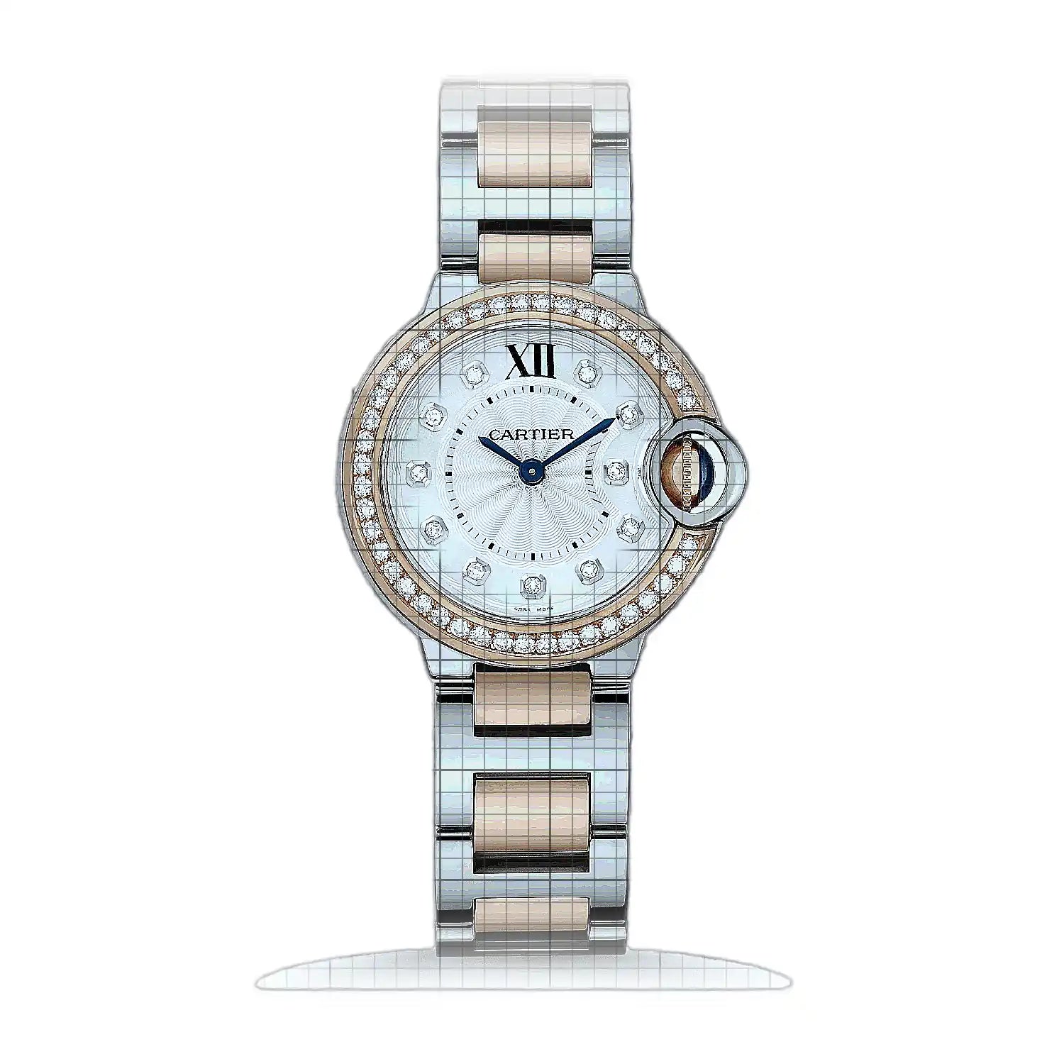 Cartier Ballon Bleu de Cartier W3BB0025 Silver Dial Stainless steel mm Watch