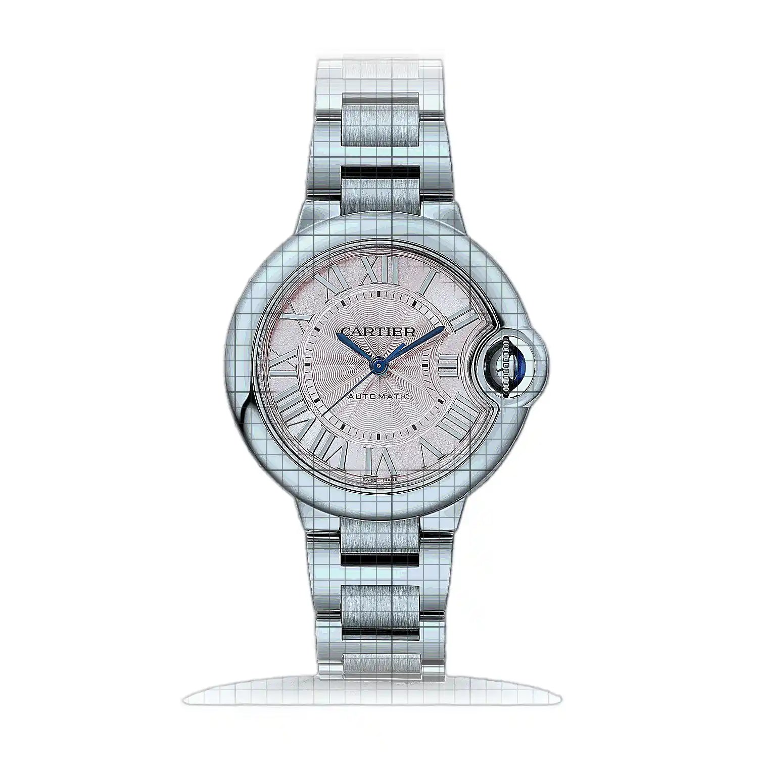 Cartier Ballon Bleu de Cartier WSBB0046 Silver Dial Stainless steel 33mm Watch